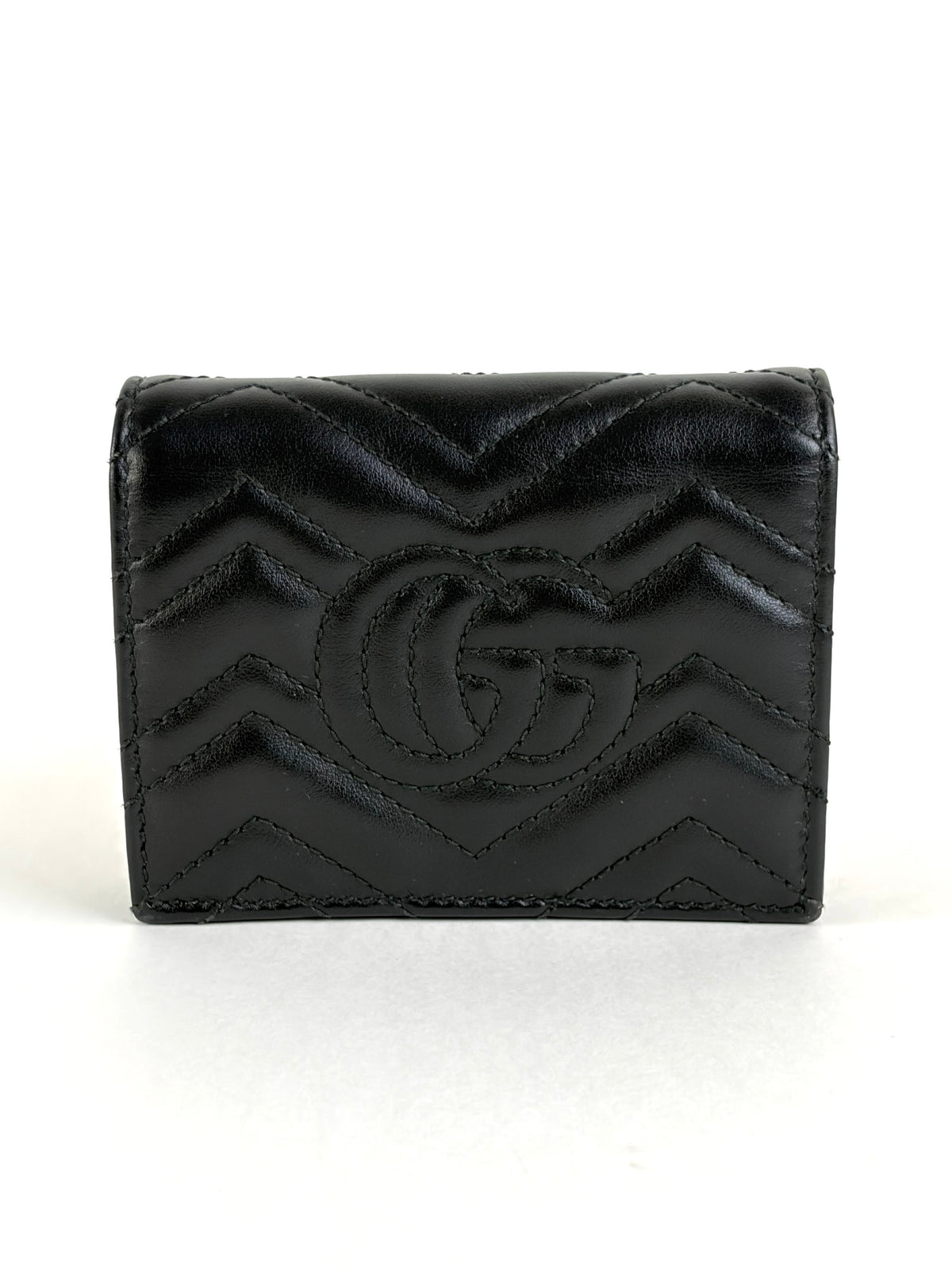 Gucci black gg Marmont card case wallet