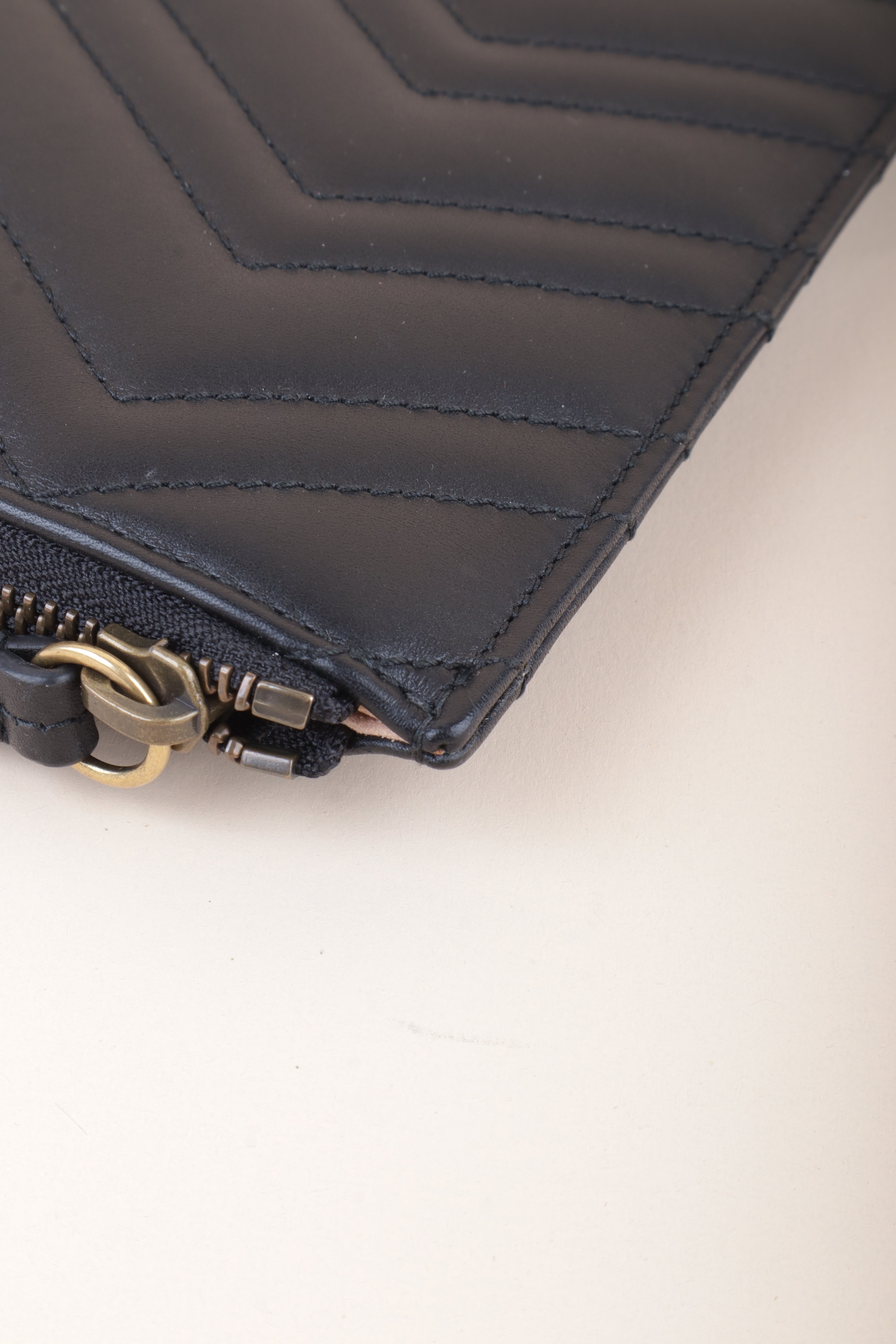 Gucci Black GG Portfolio Marmont Pouch
