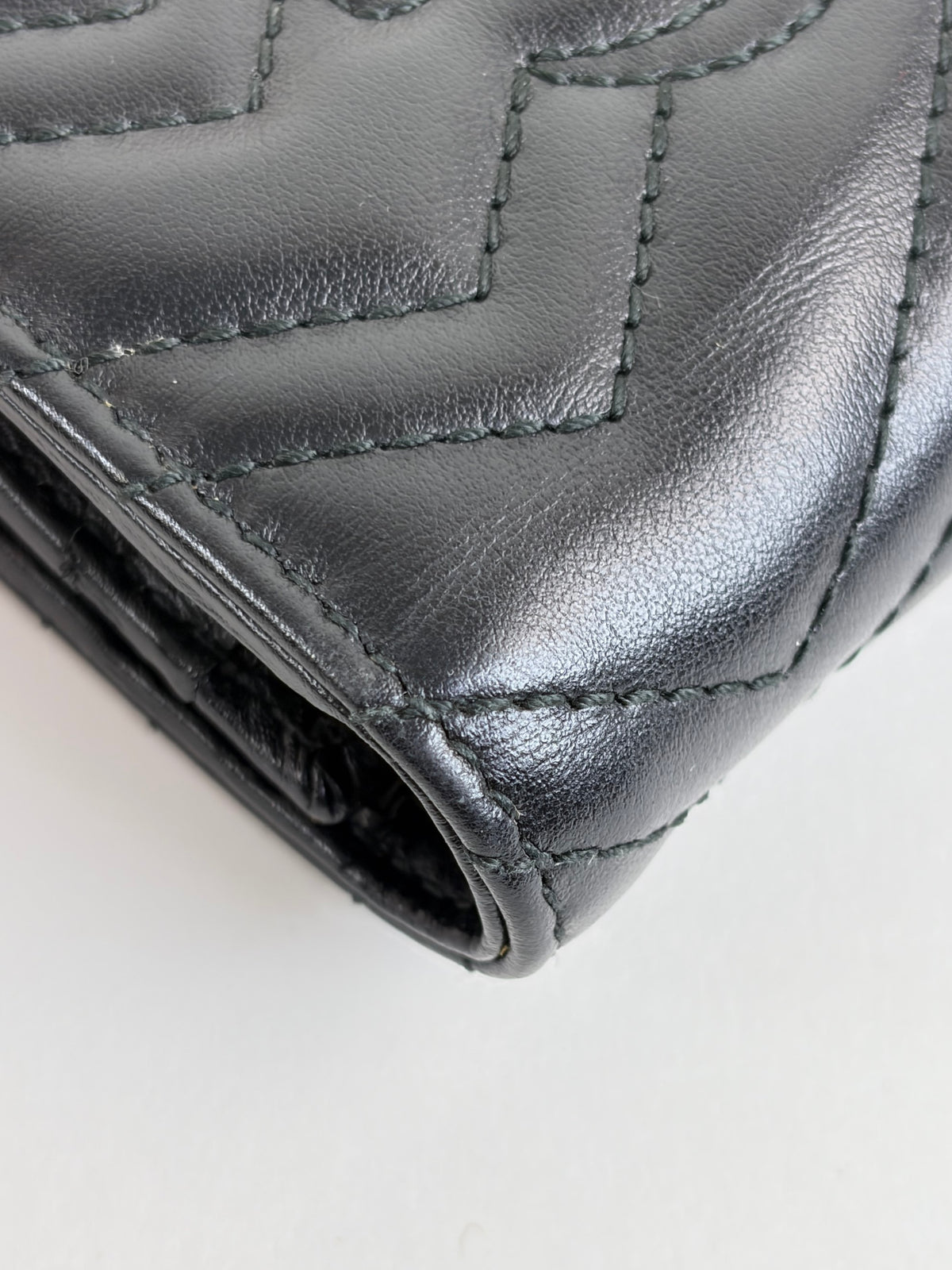 Gucci black gg Marmont card case wallet