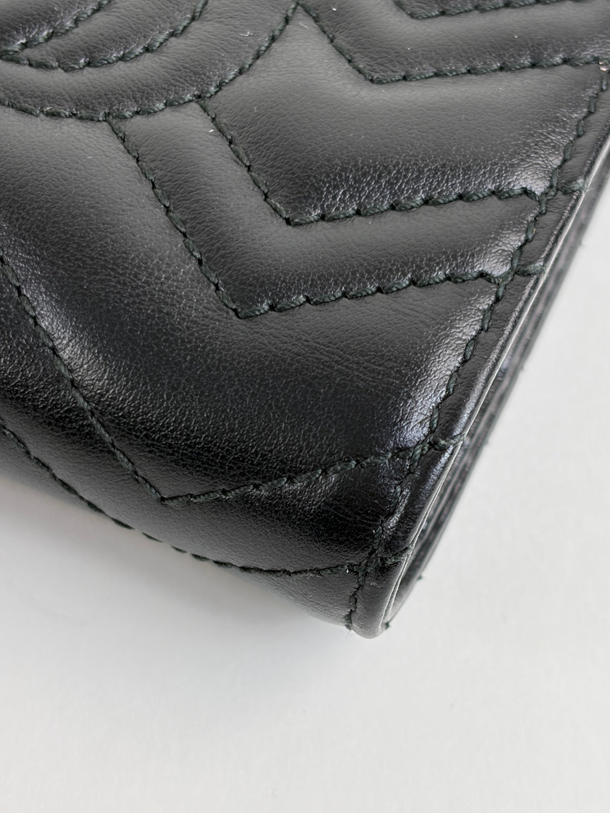 Gucci black gg Marmont card case wallet