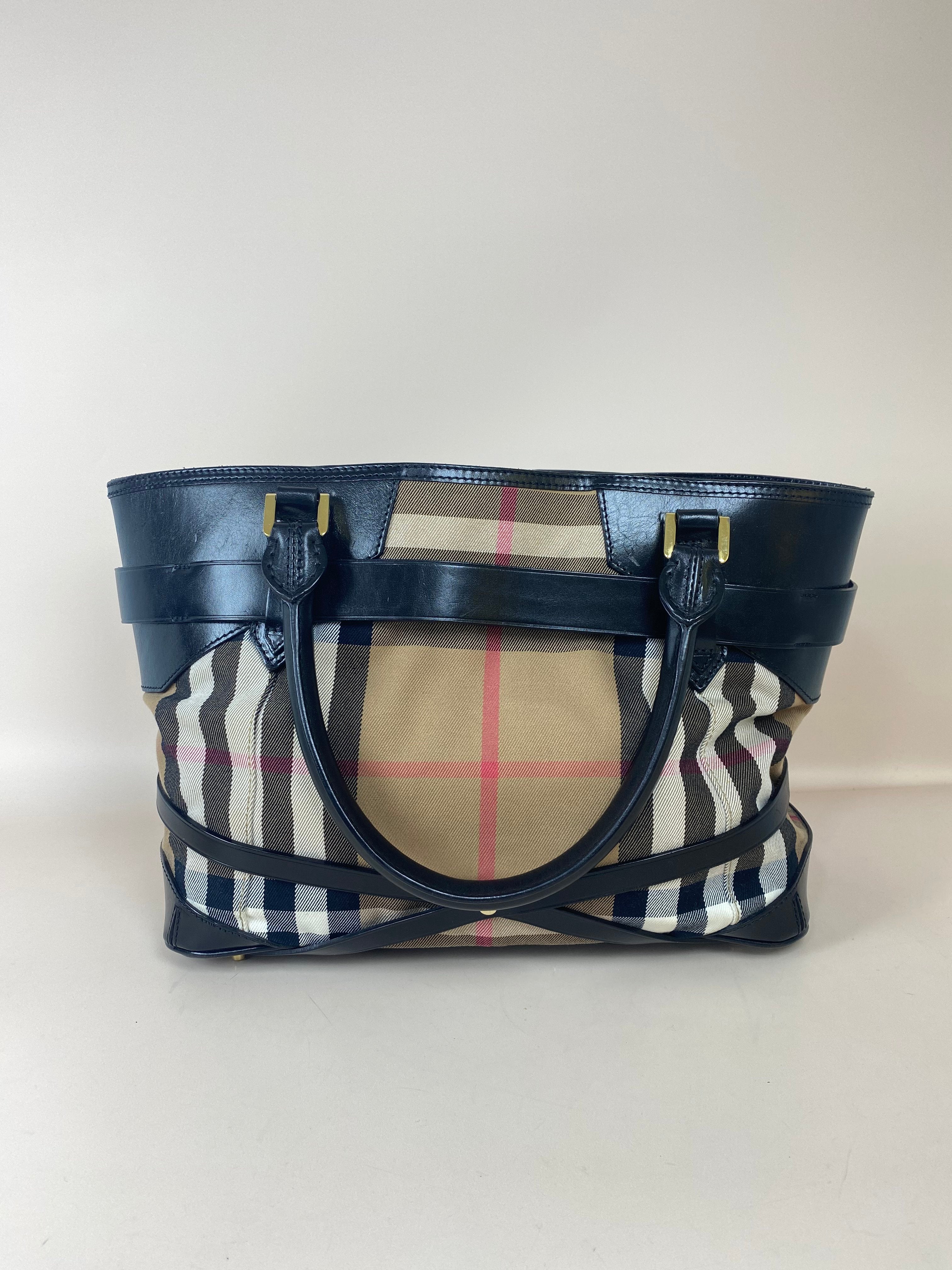 Burberry Bicolor Lynher Medium Bridle Bag
