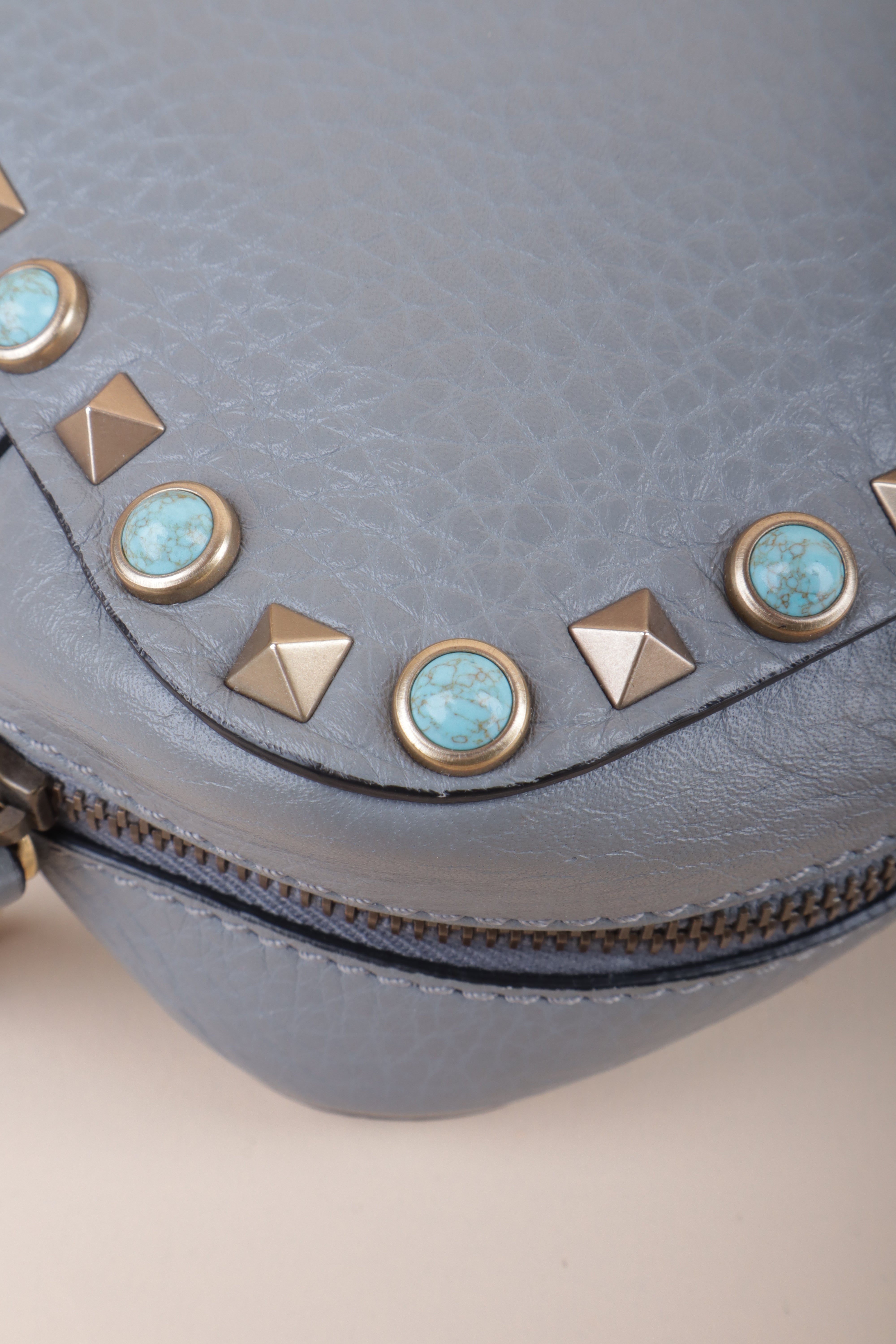 Valentino Grey Rolling Camera Crossbody Bag