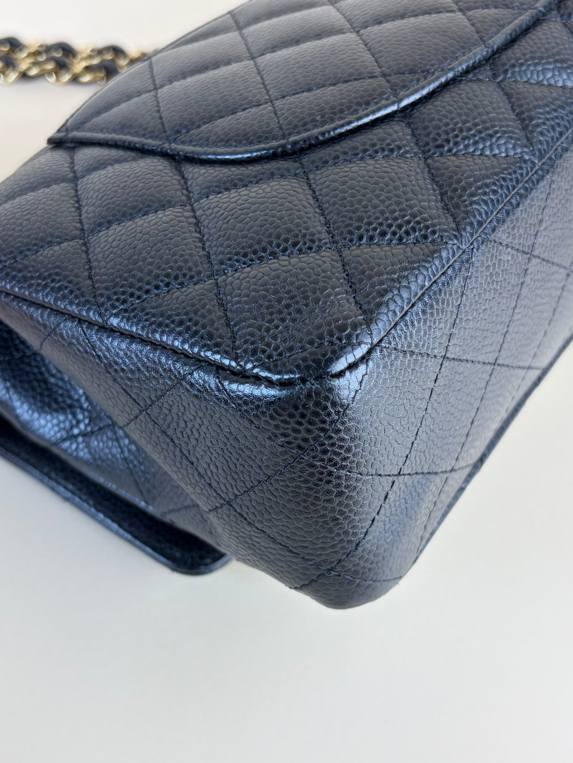 Chanel Black Classic Double Flap Medium Bag