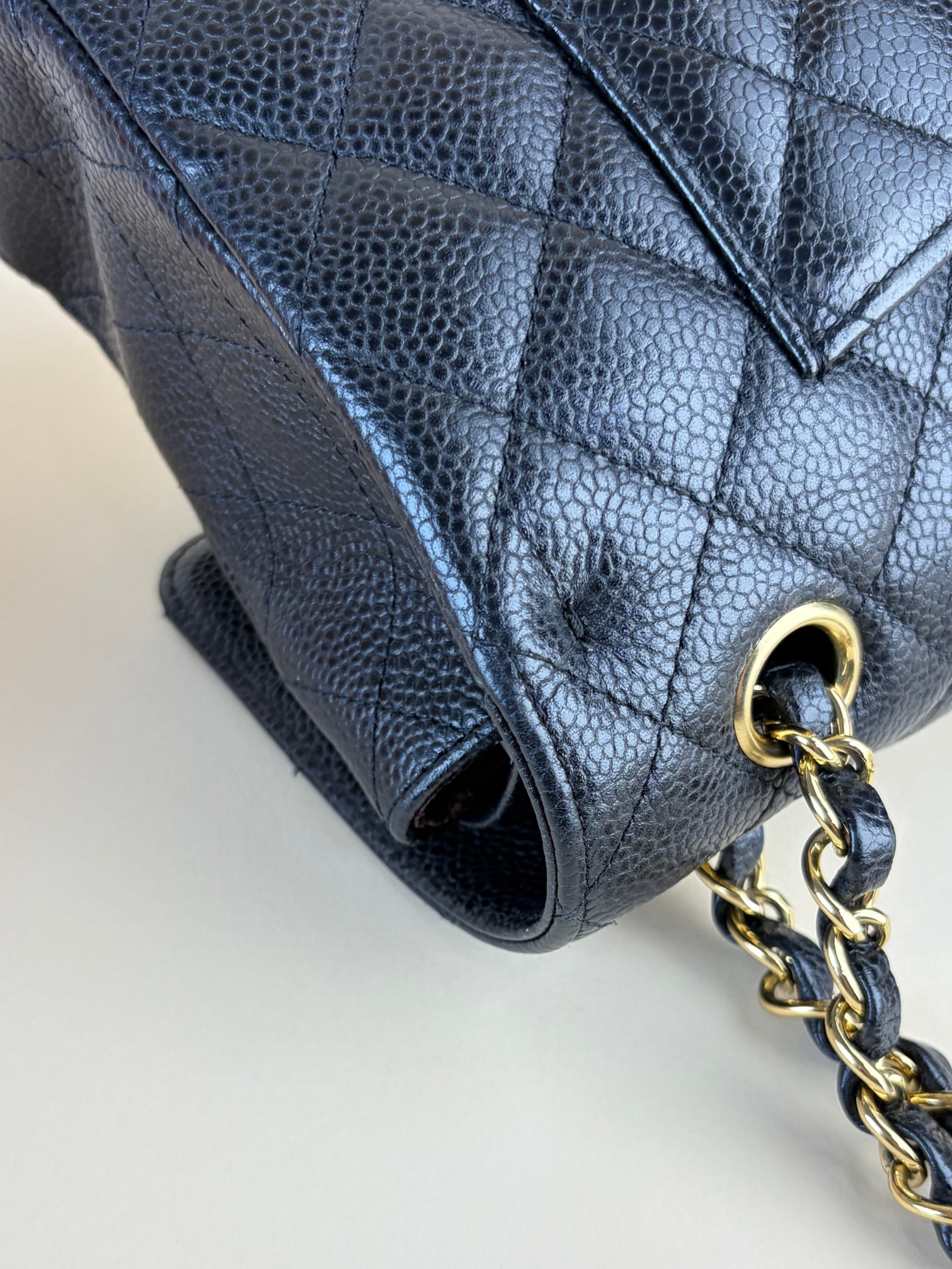 Chanel Black Classic Double Flap Medium Bag