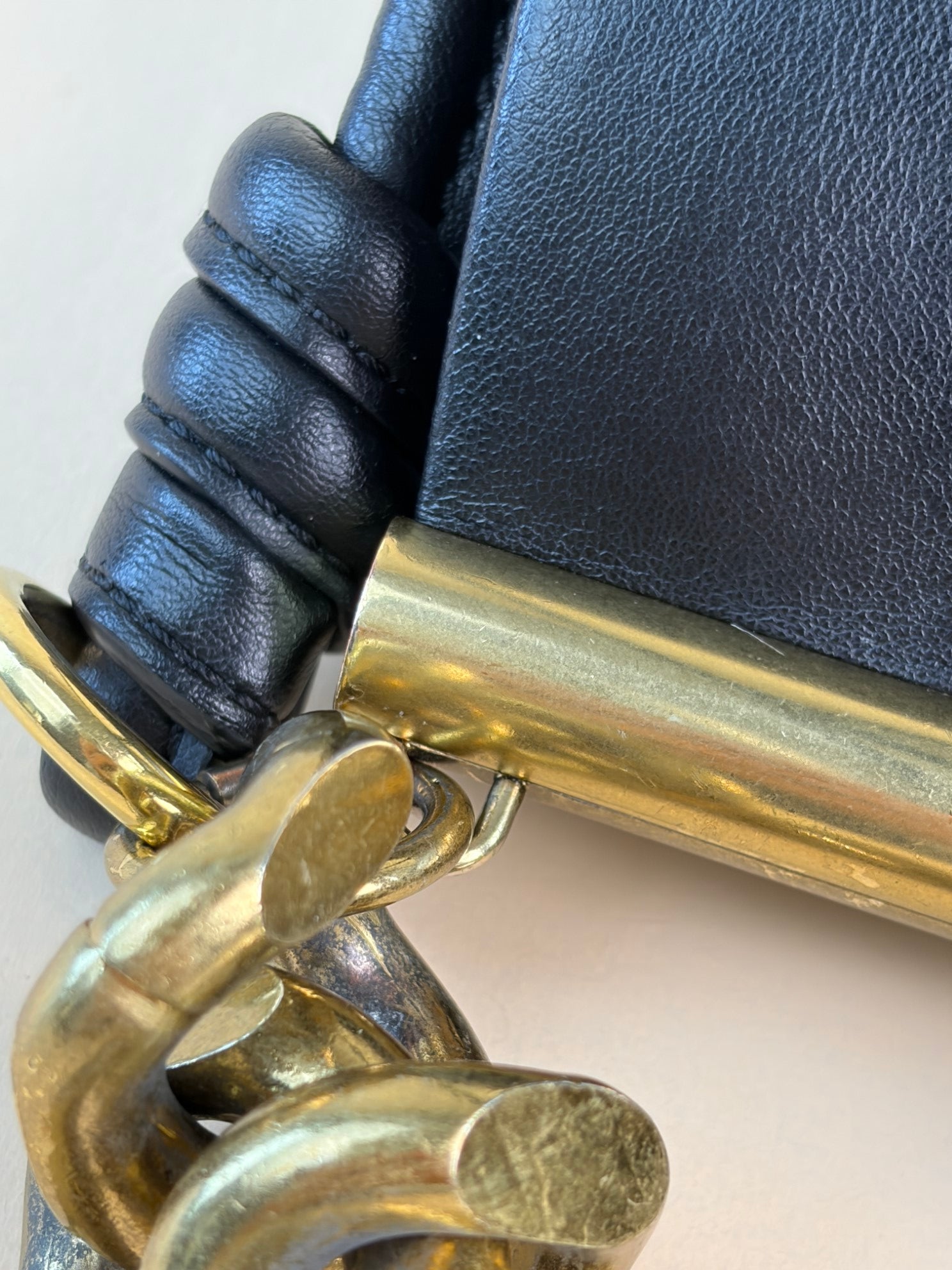 Stella Mccartney Black Small Chunky Chain Small Shoulder Bag