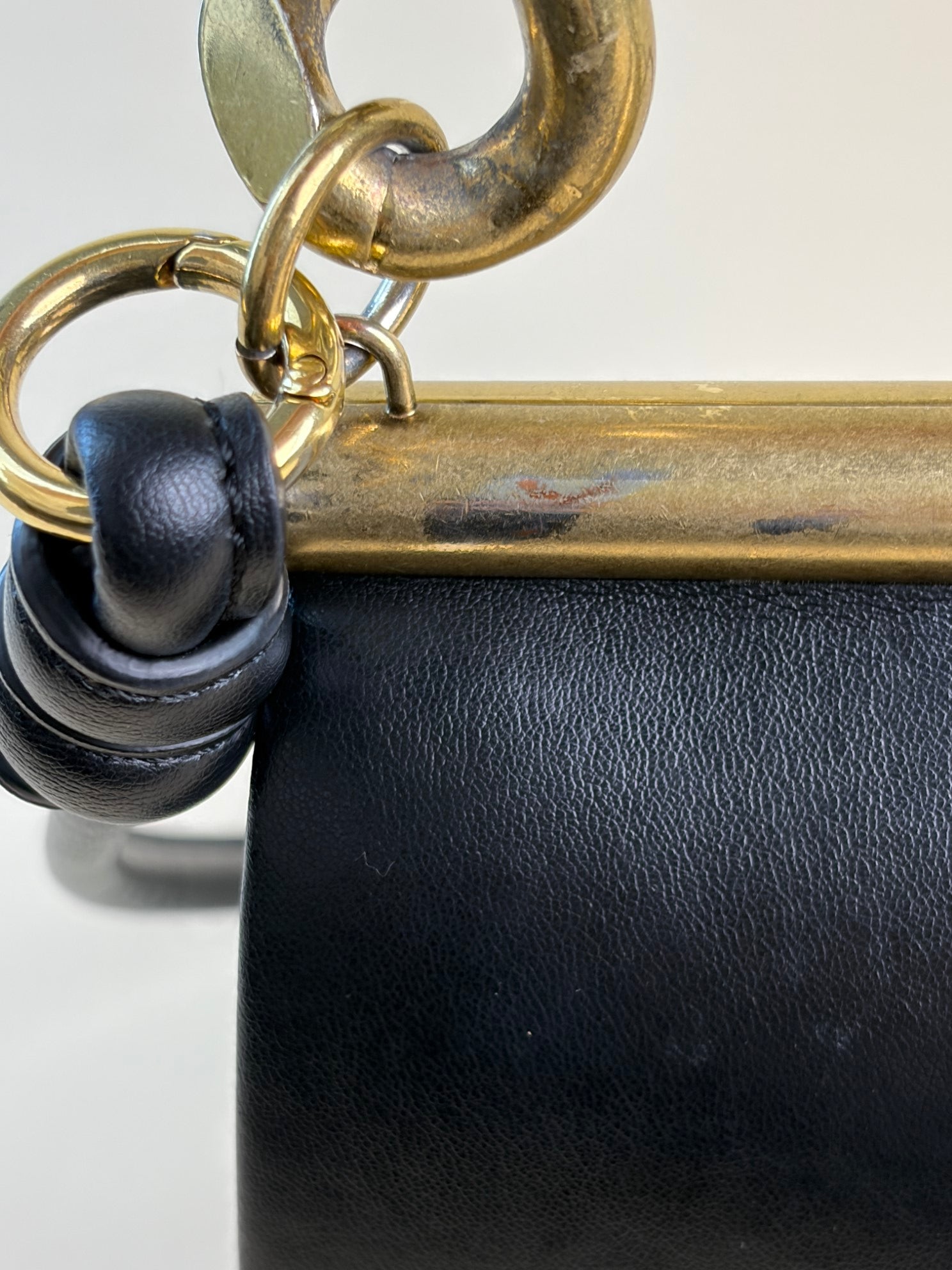 Stella Mccartney Black Small Chunky Chain Small Shoulder Bag