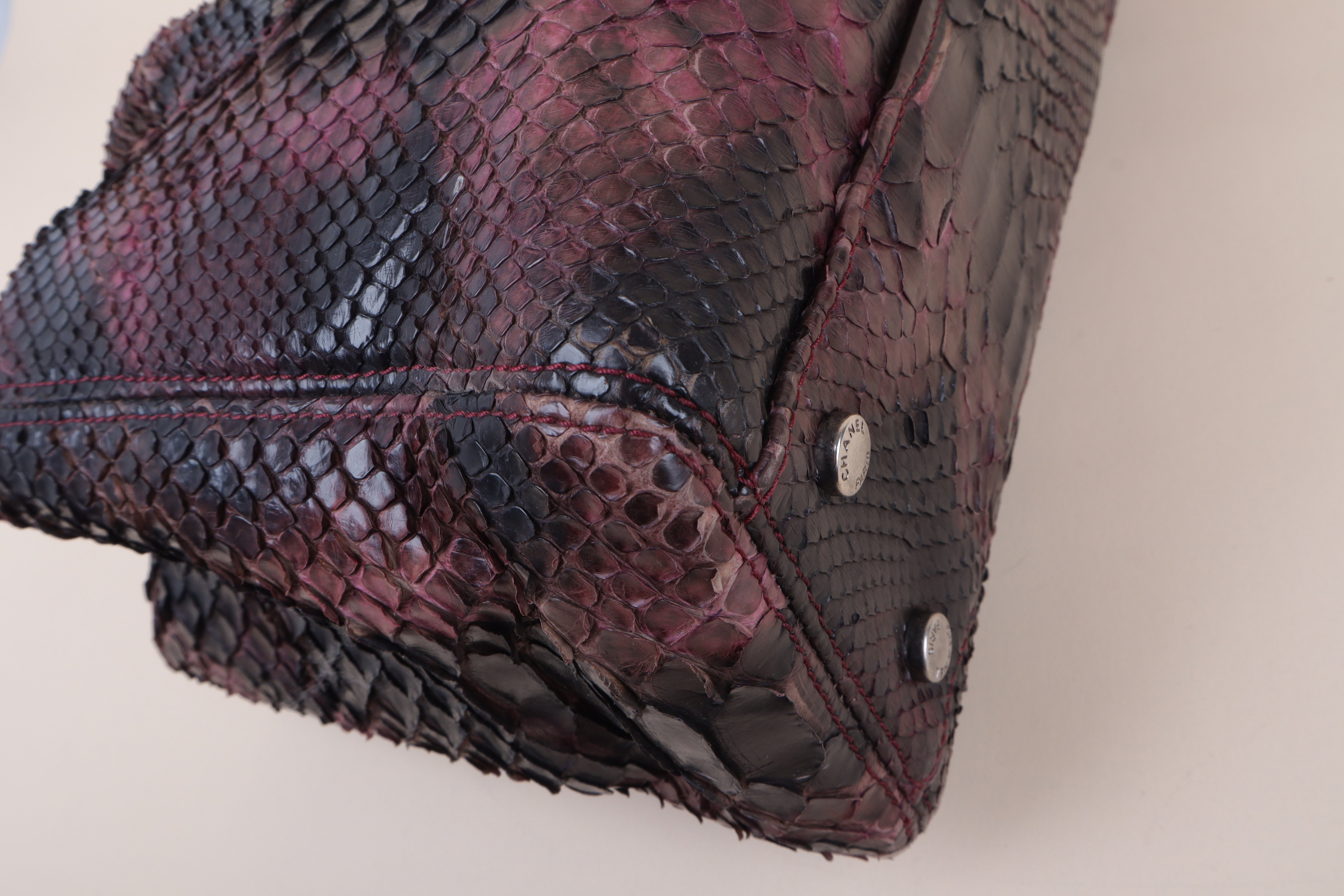 Chanel Bicolor Python Executive Tote Bag
