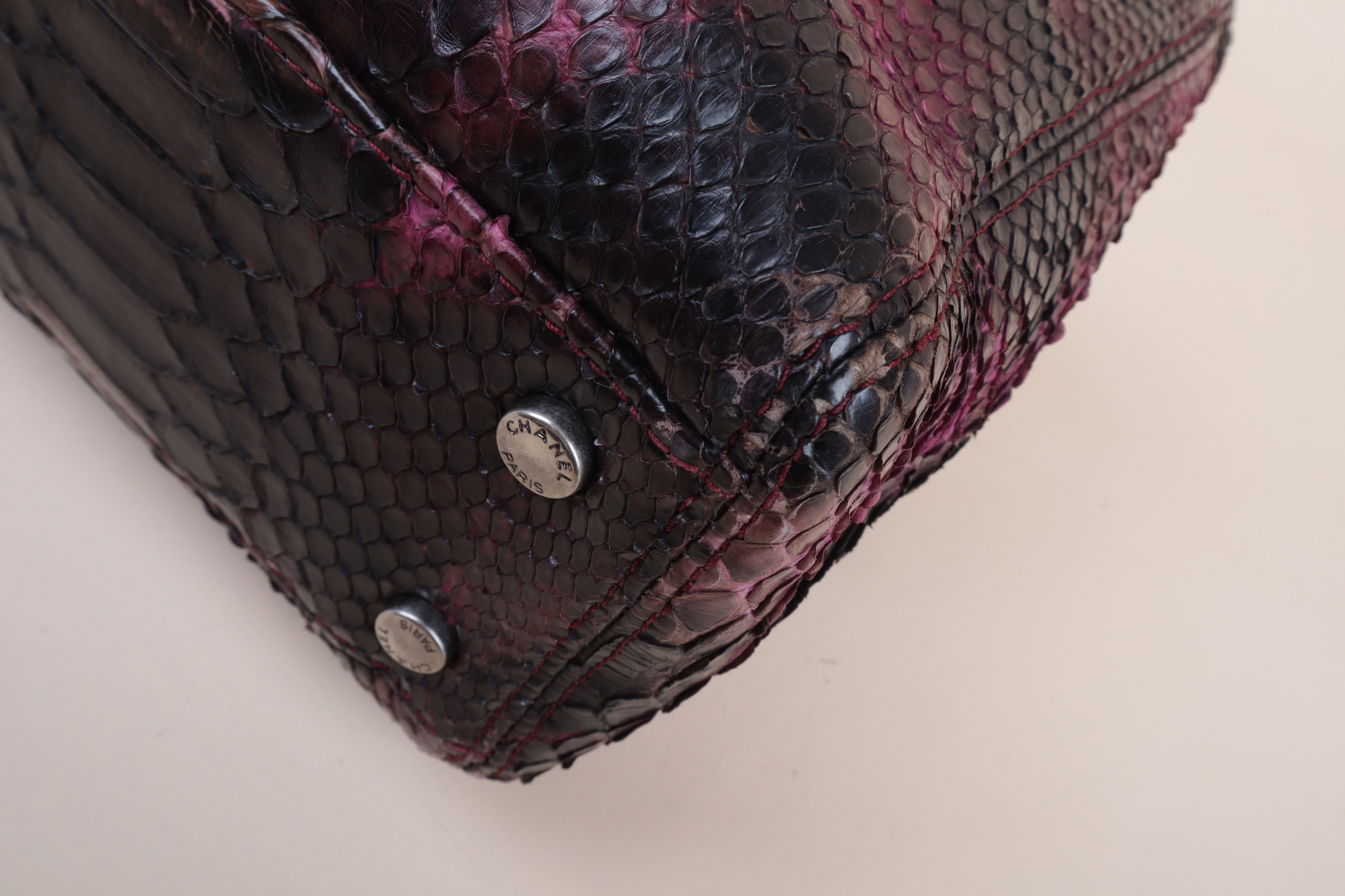 Chanel Bicolor Python Executive Tote Bag