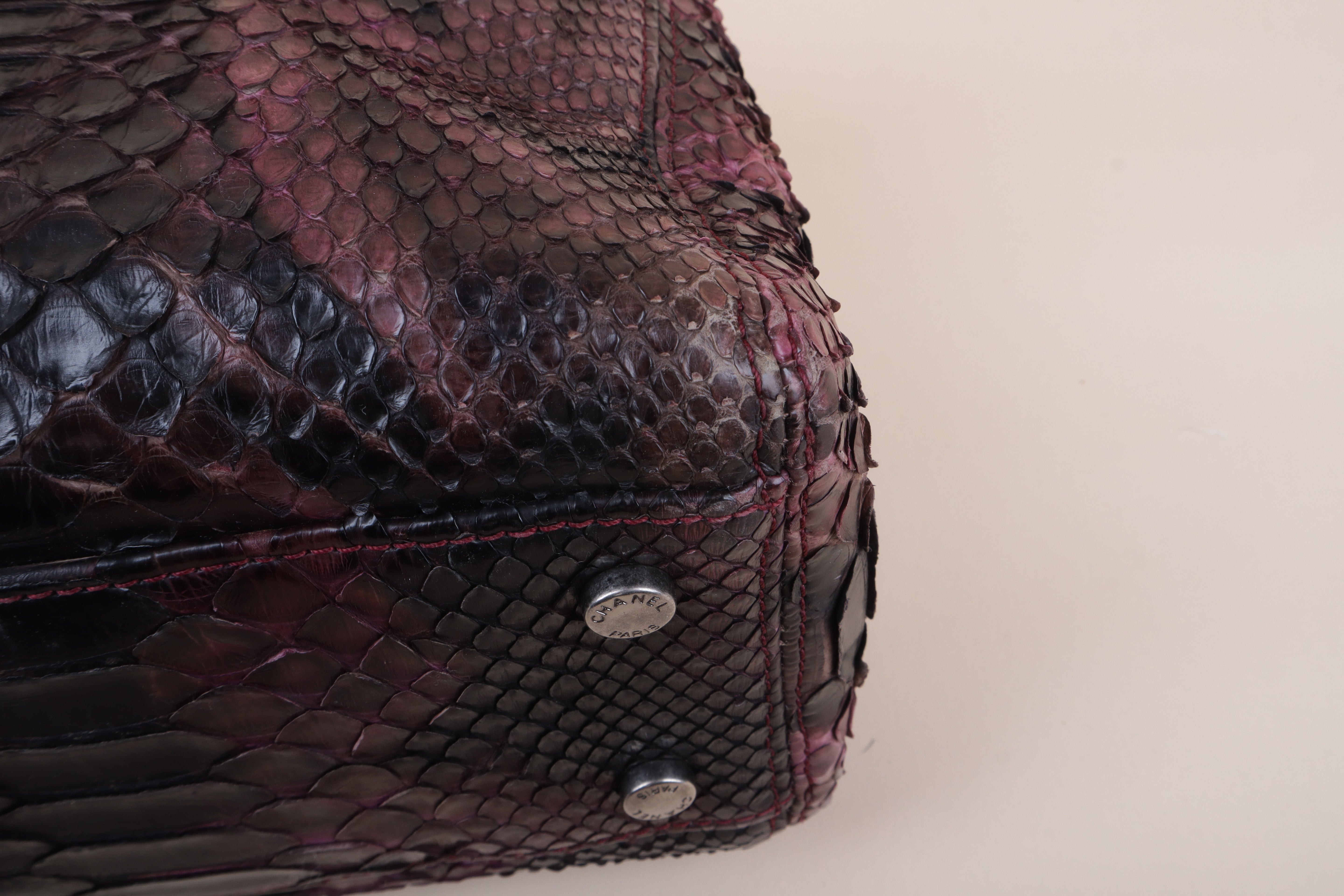 Chanel Bicolor Python Executive Tote Bag