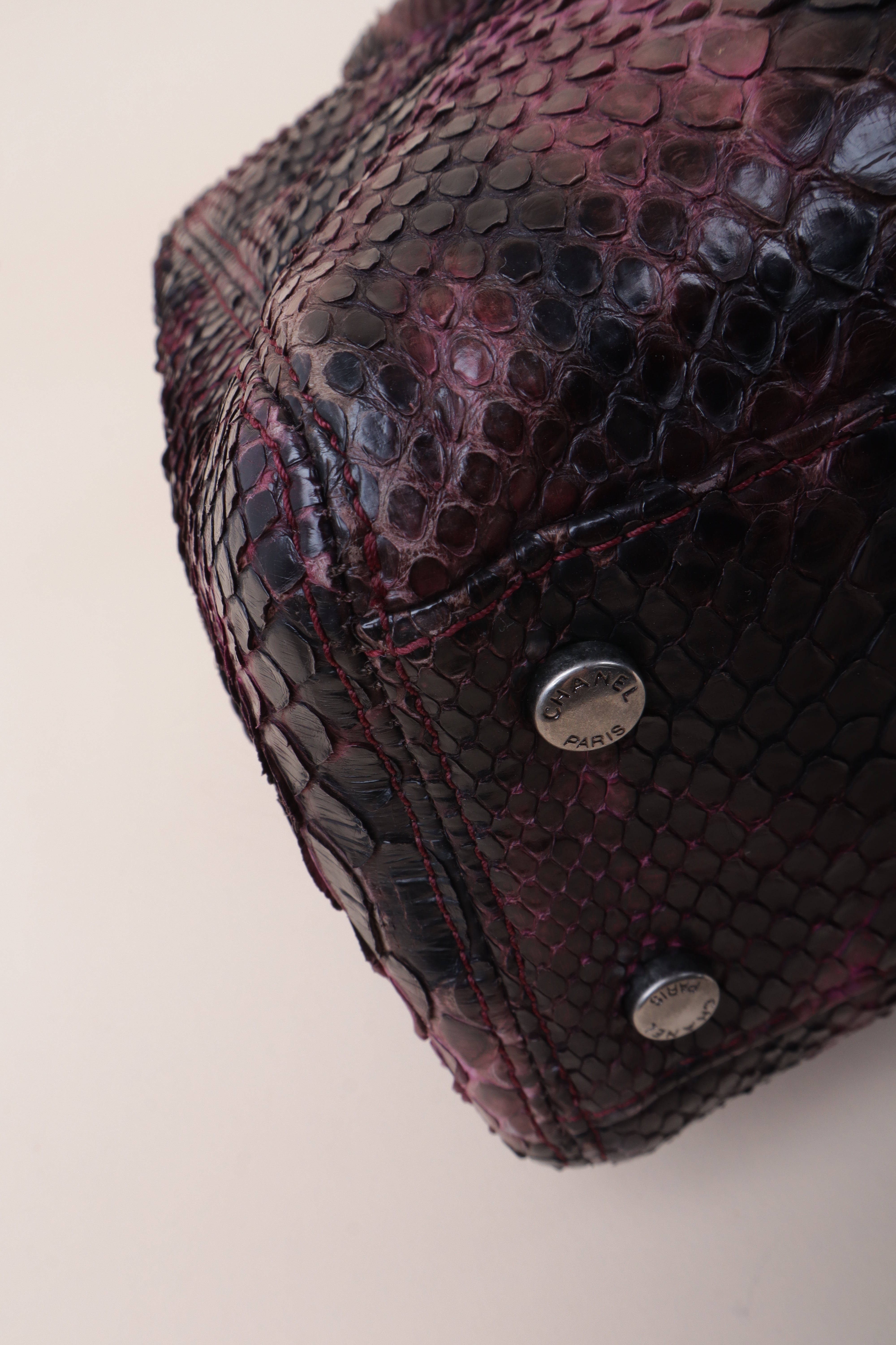 Chanel Bicolor Python Executive Tote Bag
