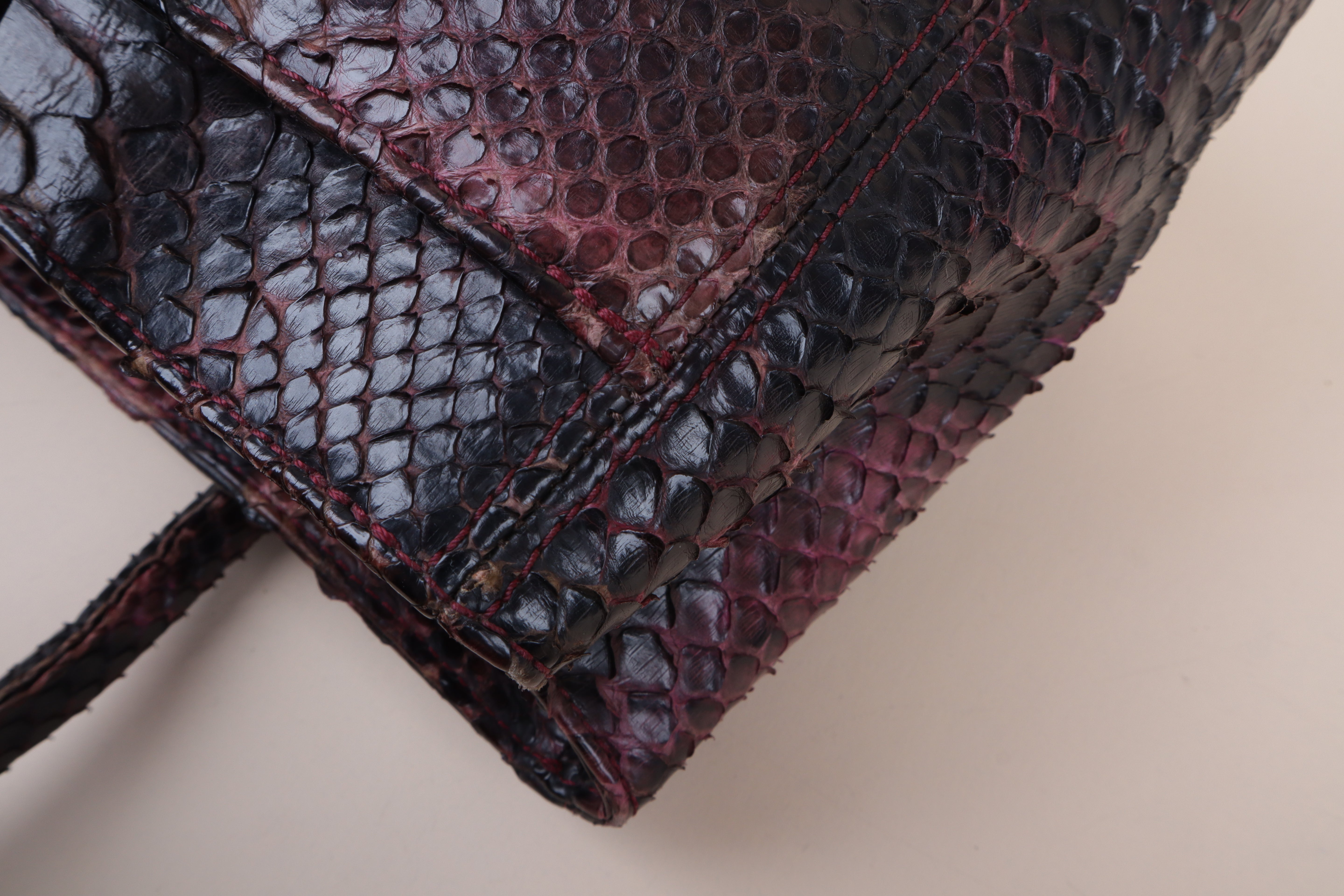 Chanel Bicolor Python Executive Tote Bag
