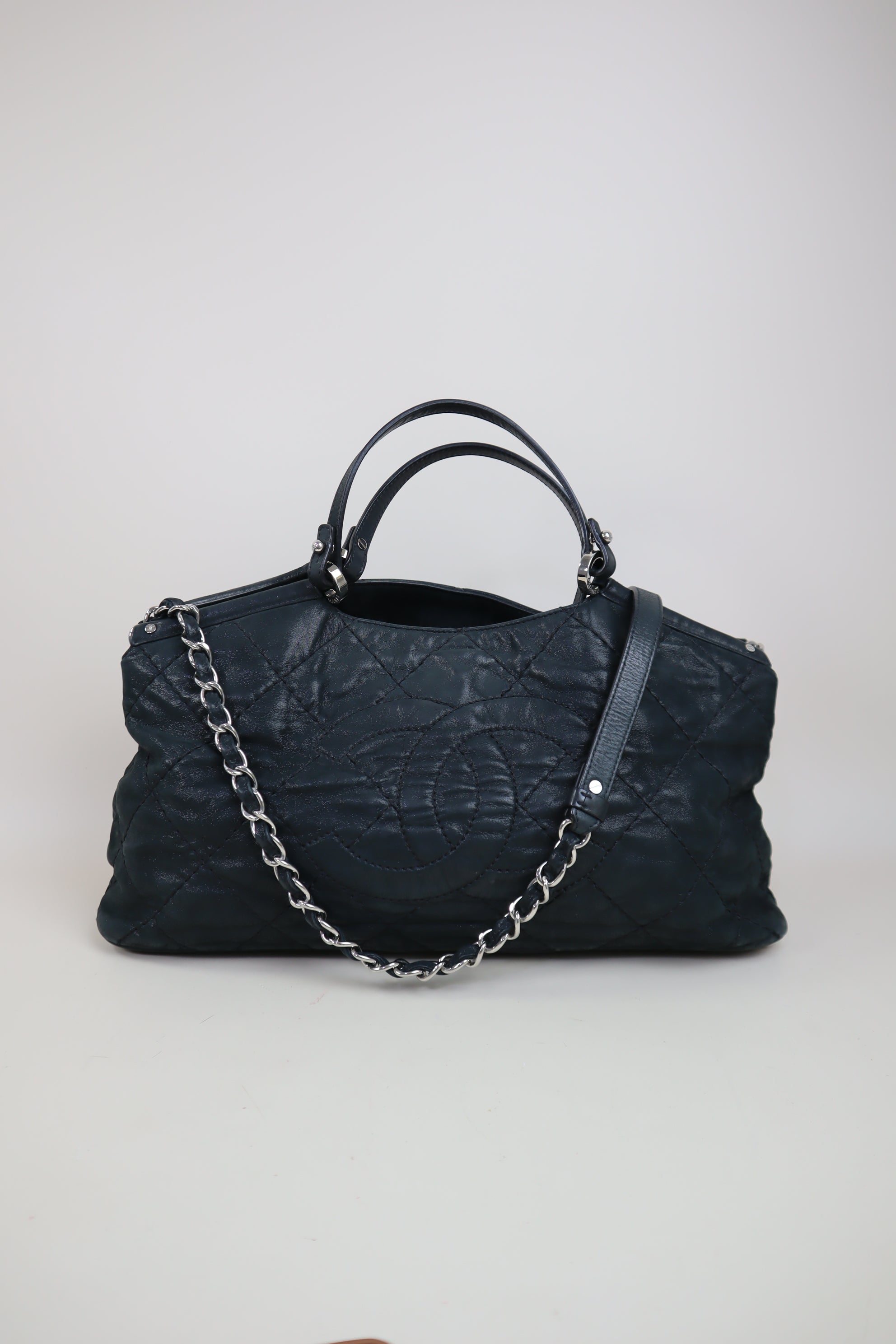 Chanel Black Iridescent CC Tote Bag
