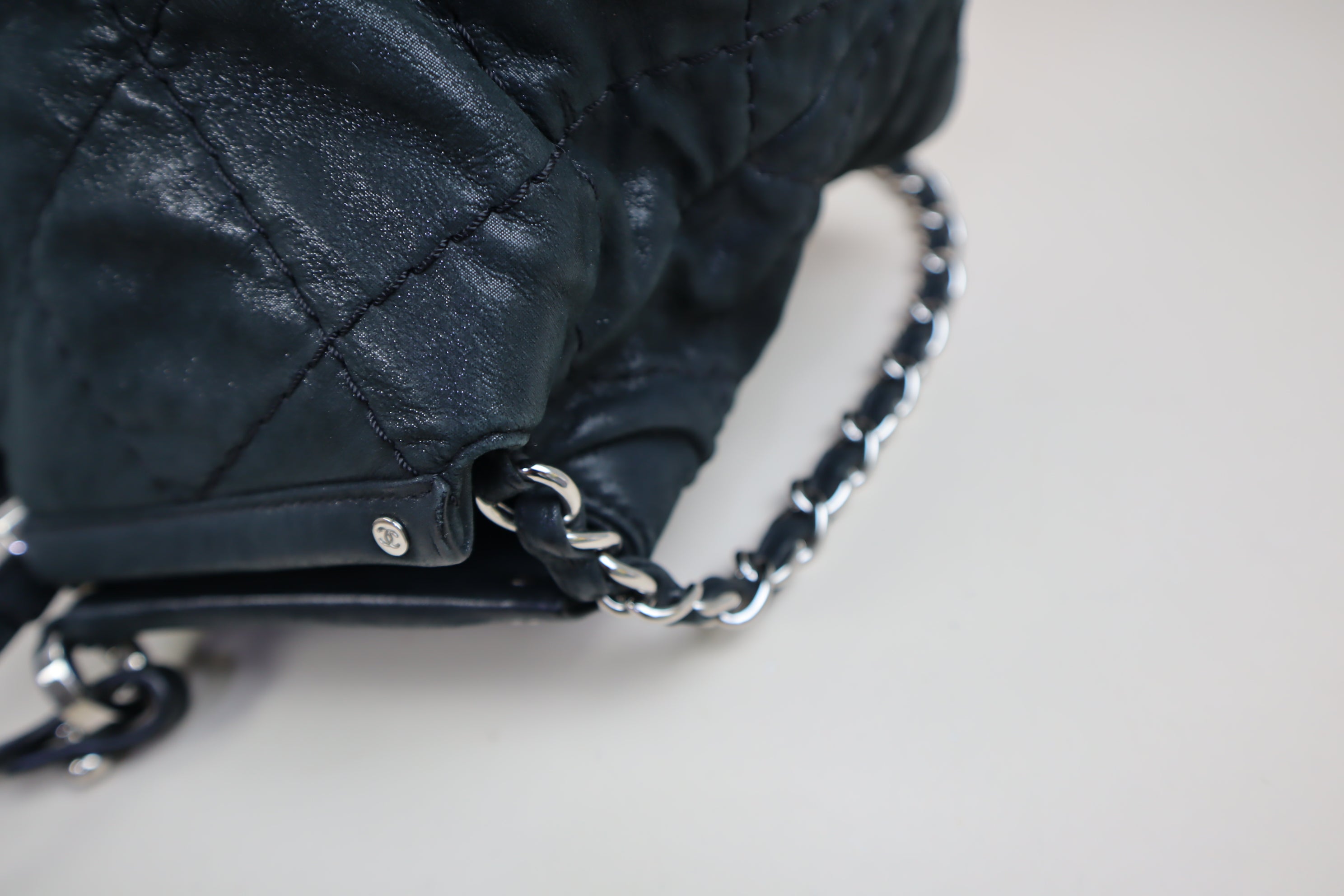 Chanel Black Iridescent CC Tote Bag