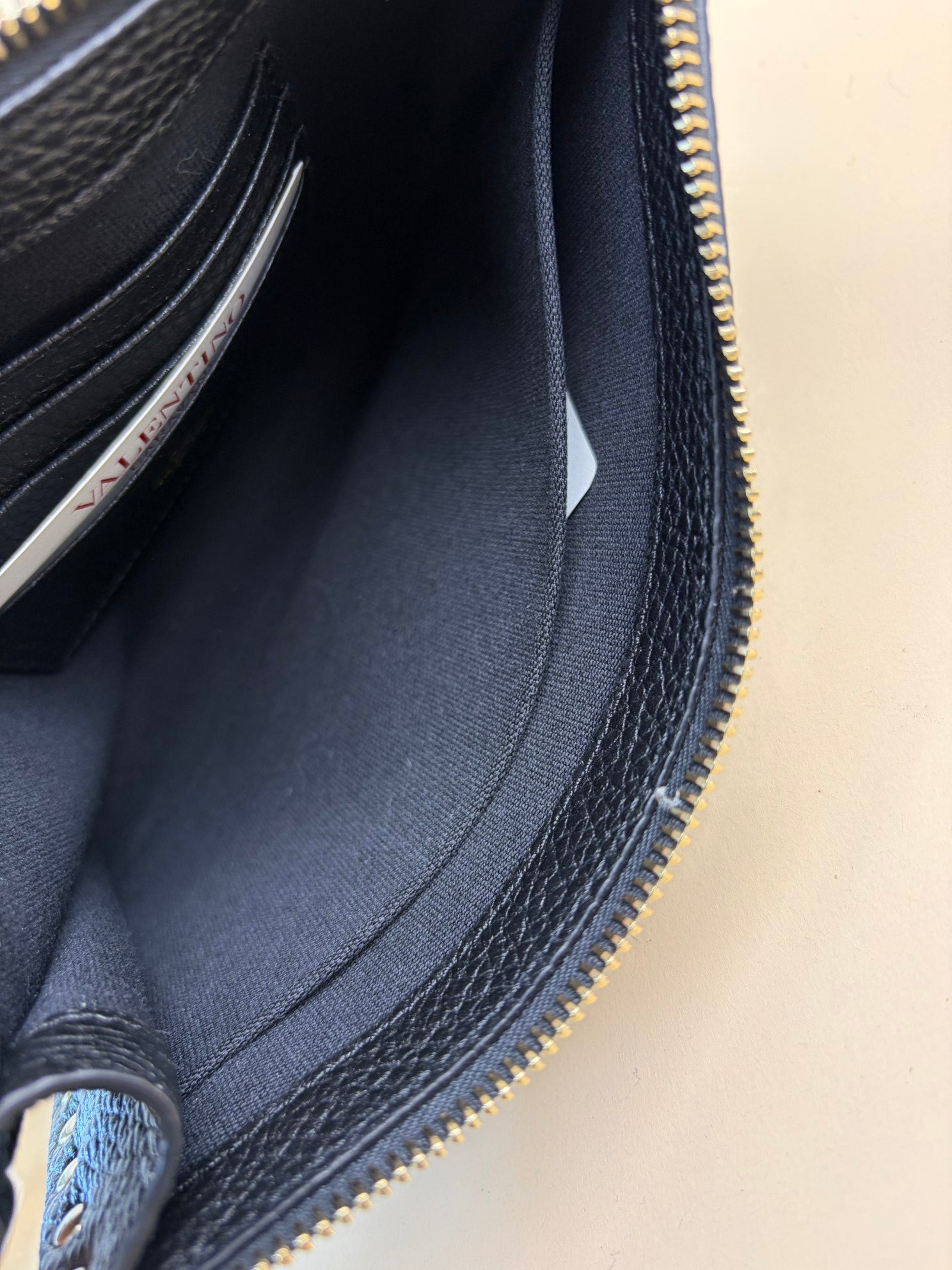 Valentino Black Rockstud Zipped Clutch