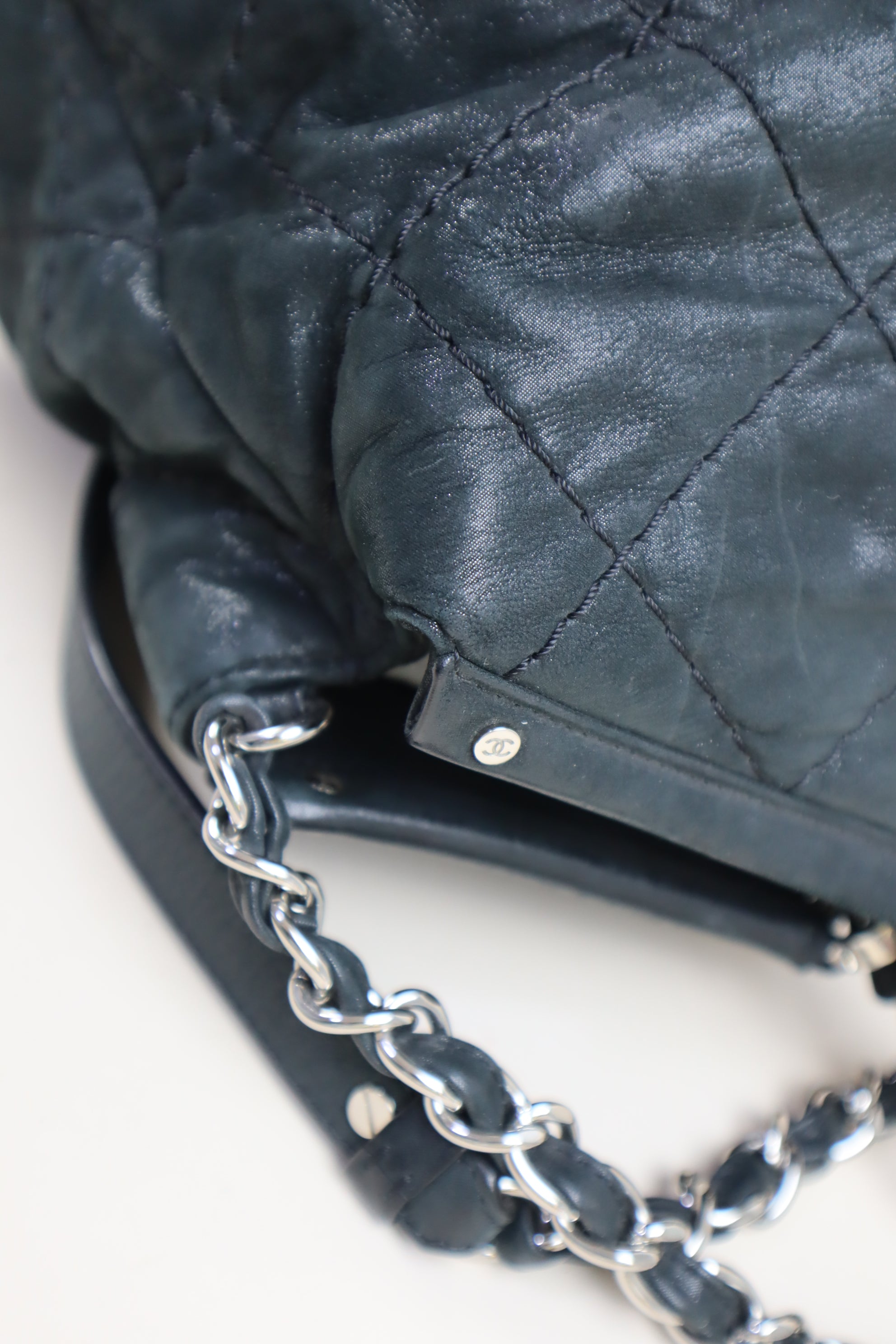 Chanel Black Iridescent CC Tote Bag