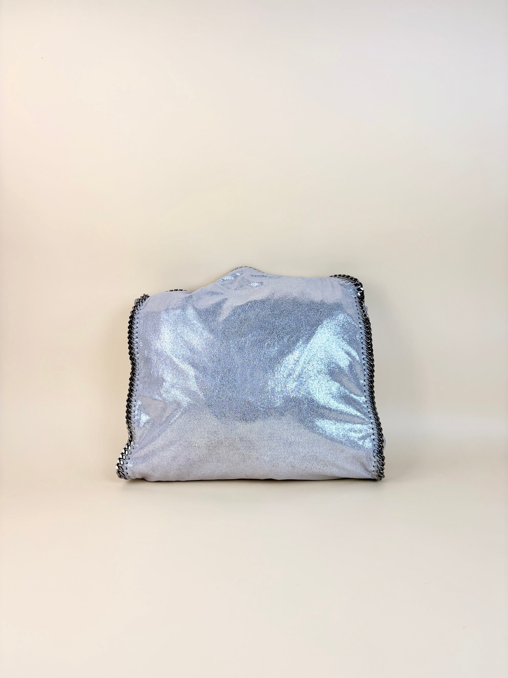 Stella McCartney silver metallic Falabella 2chains large tote bag