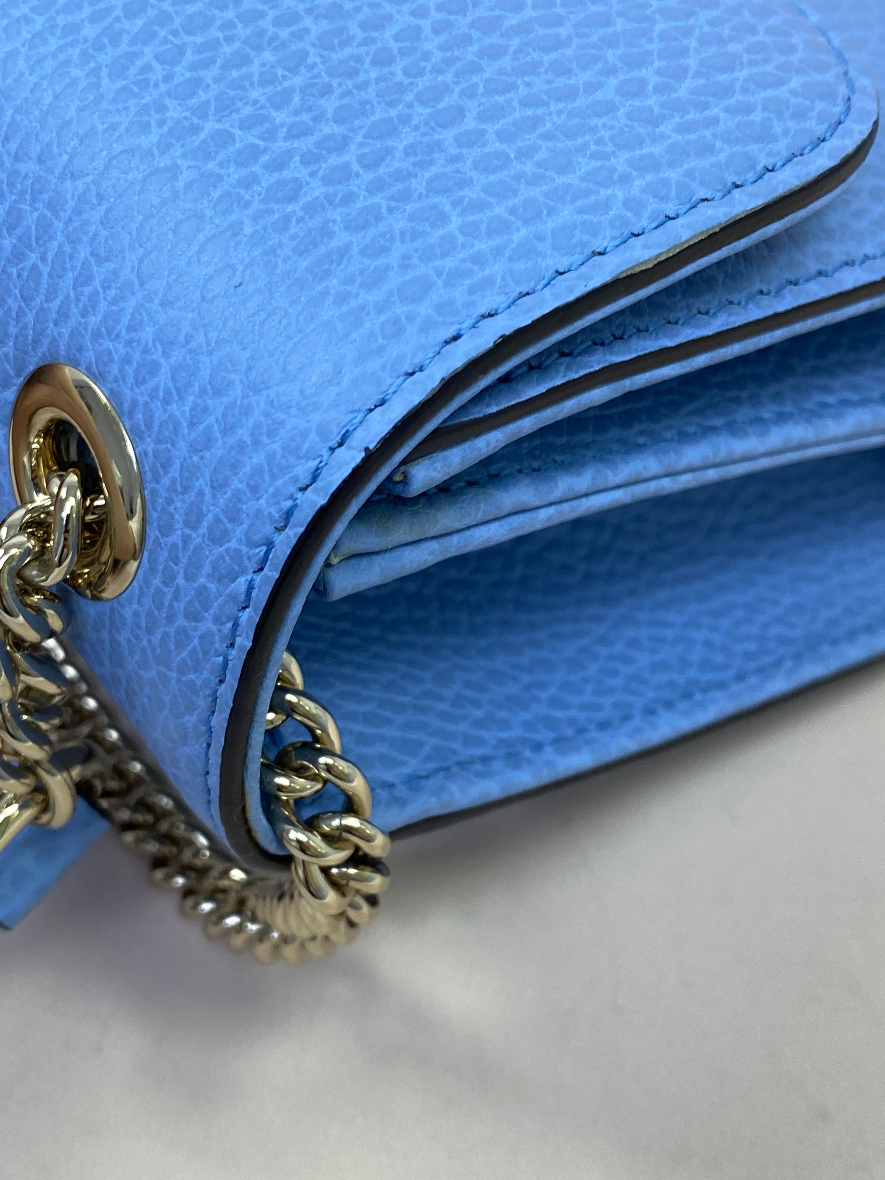 Gucci Light Blue Interlocking G Small Shoulder Bag