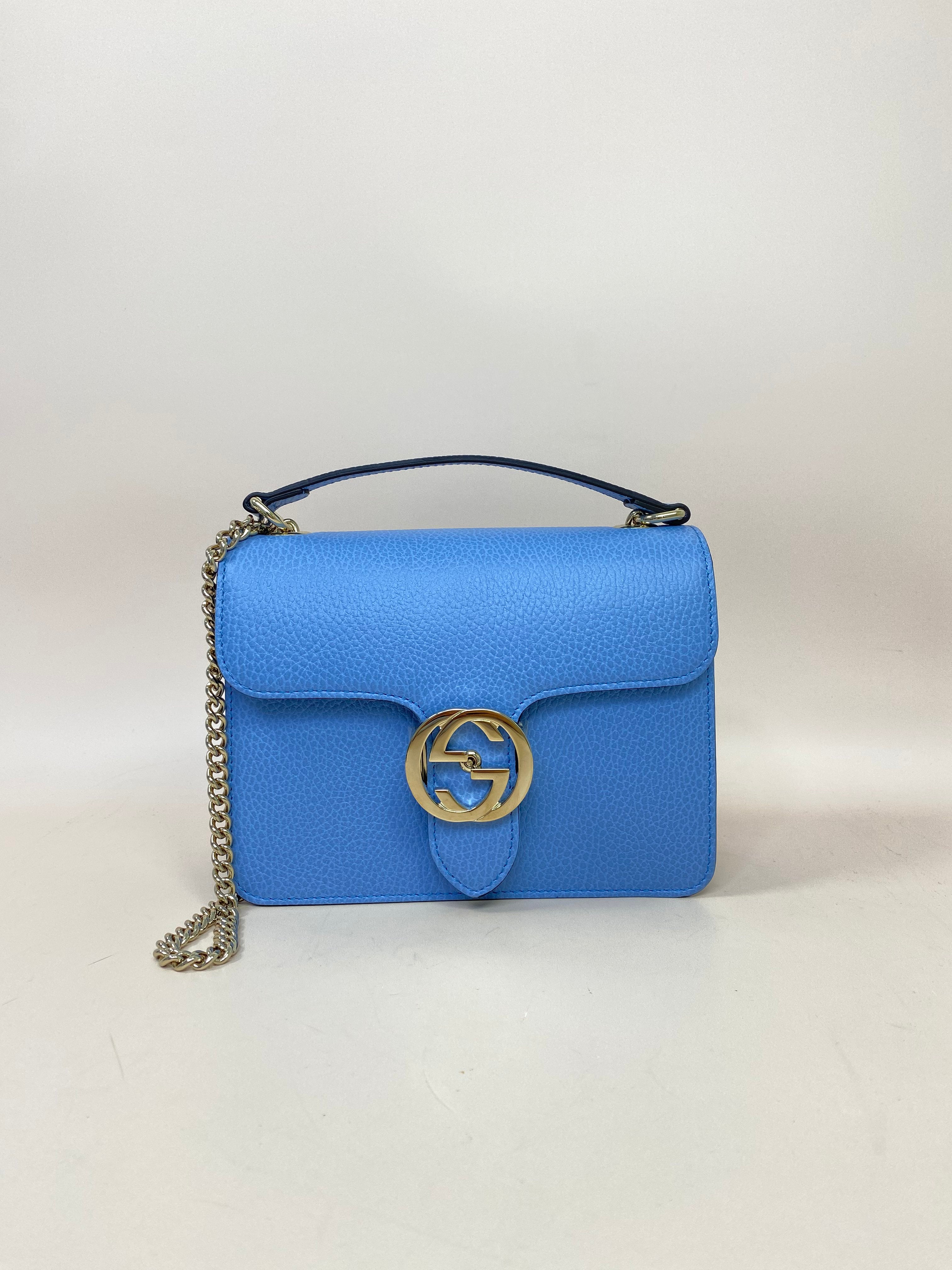 Gucci Light Blue Interlocking G Small Shoulder Bag