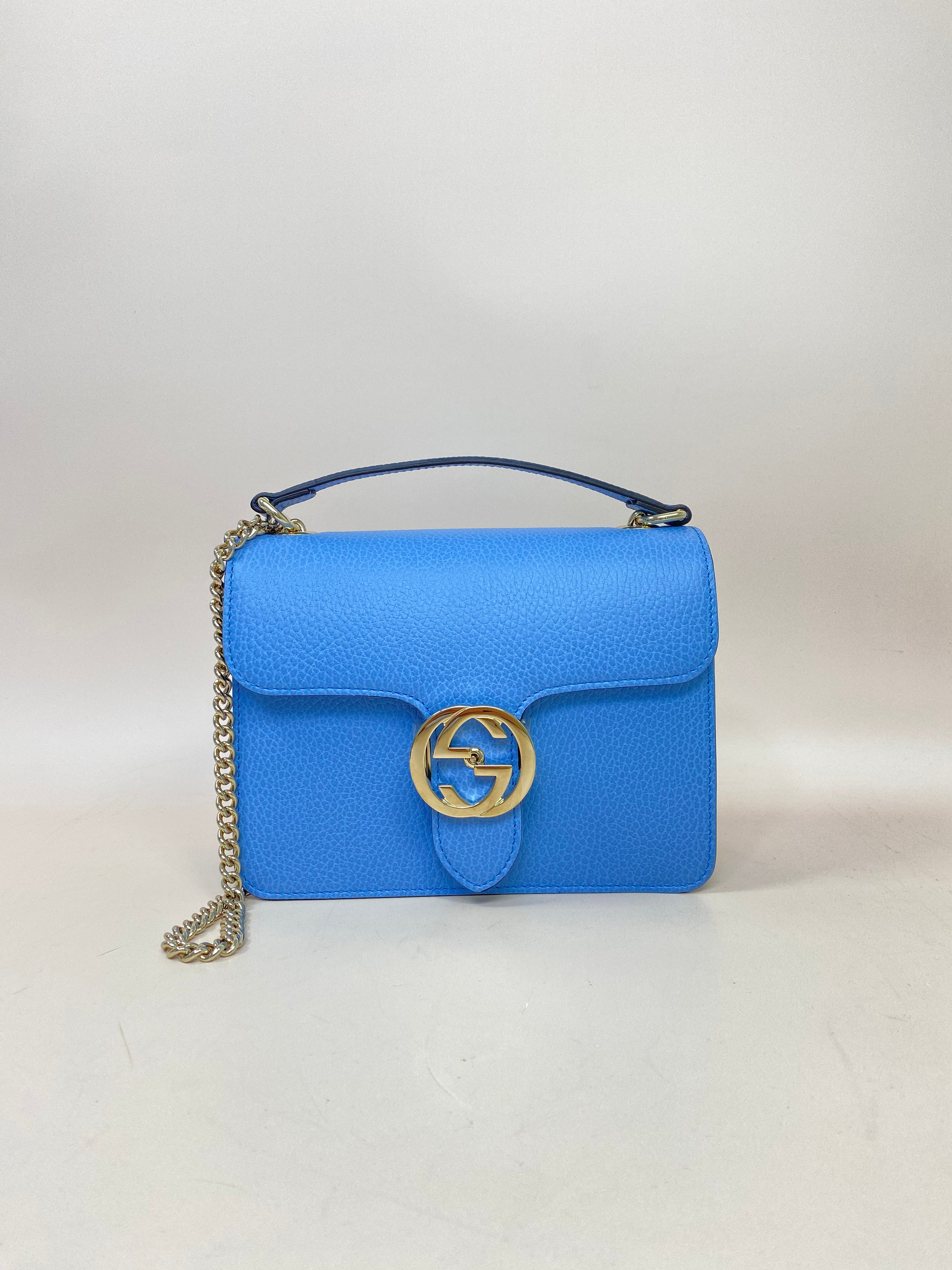 Gucci Light Blue Interlocking G Small Shoulder Bag
