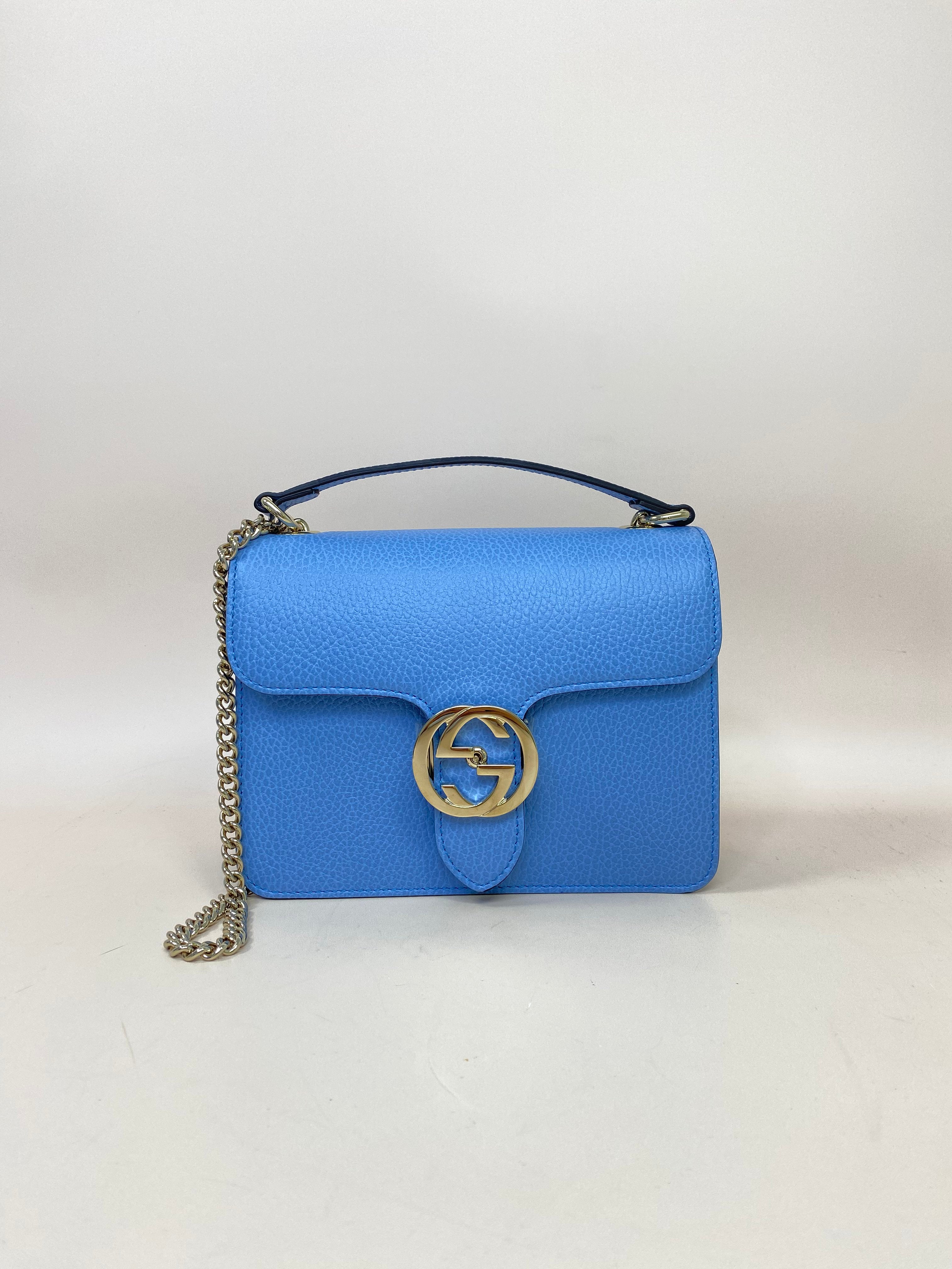 Gucci Light Blue Interlocking G Small Shoulder Bag
