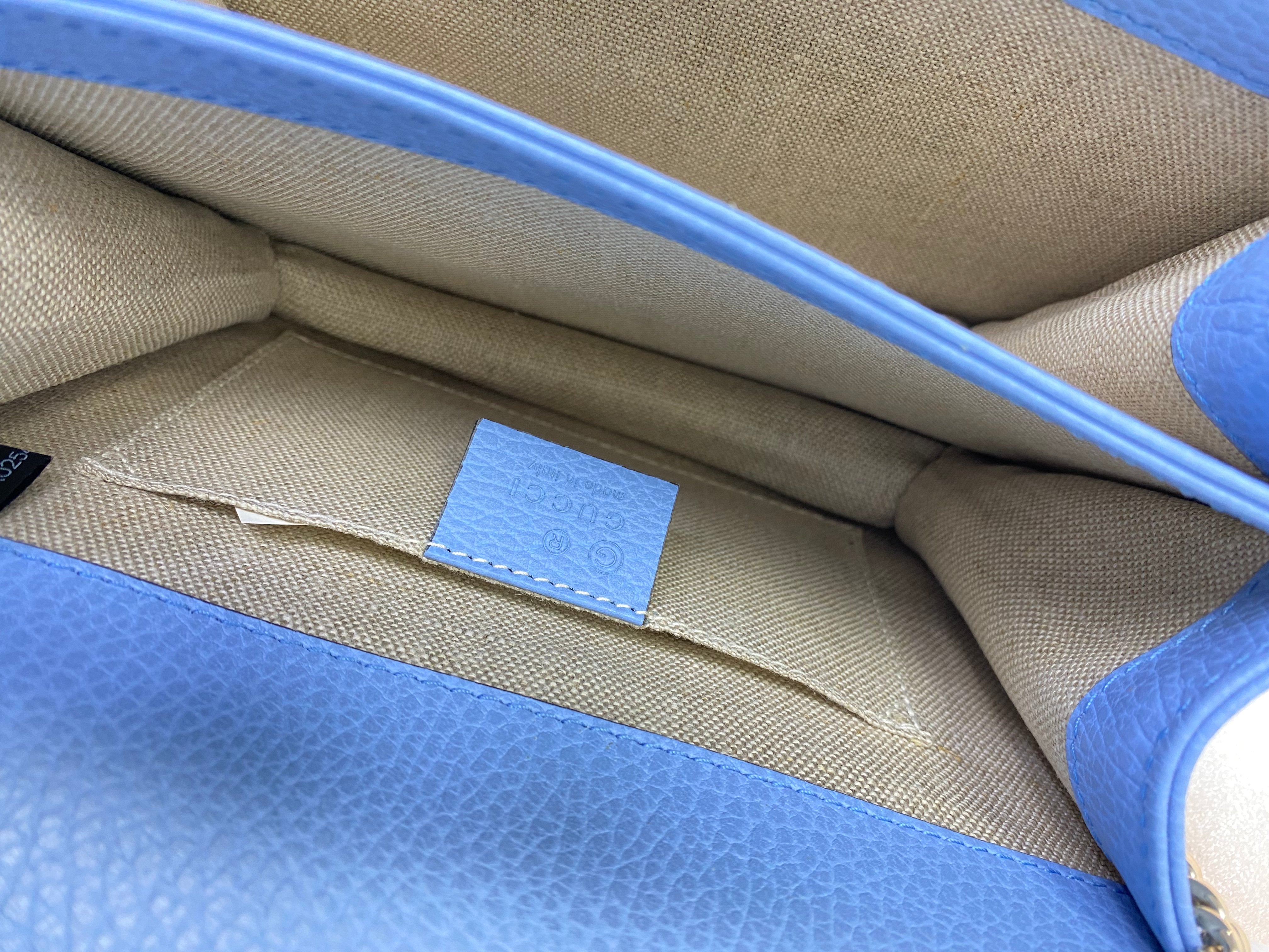 Gucci Light Blue Interlocking G Small Shoulder Bag