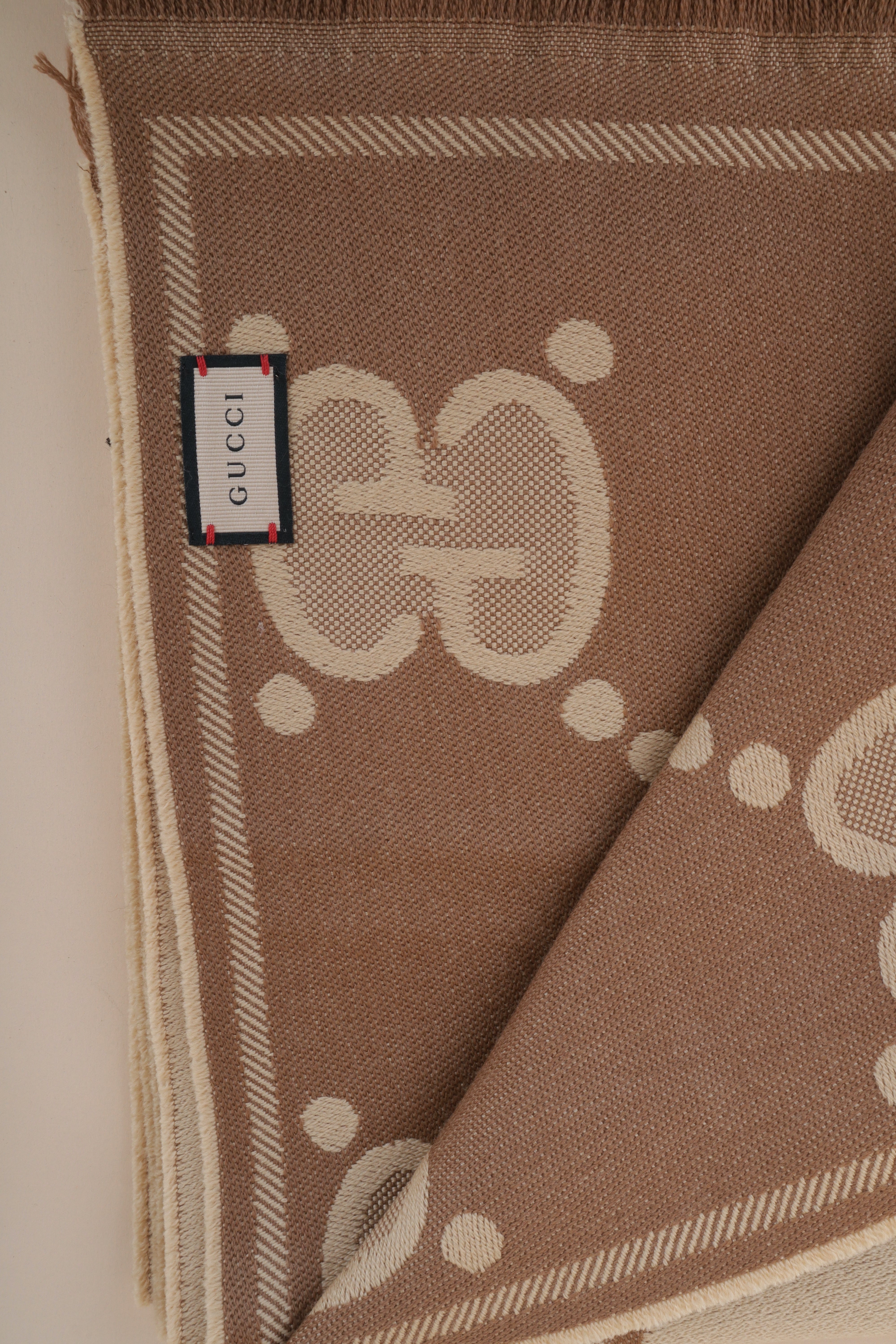 Gucci Bicolor GG Wool Jacquard Scarf