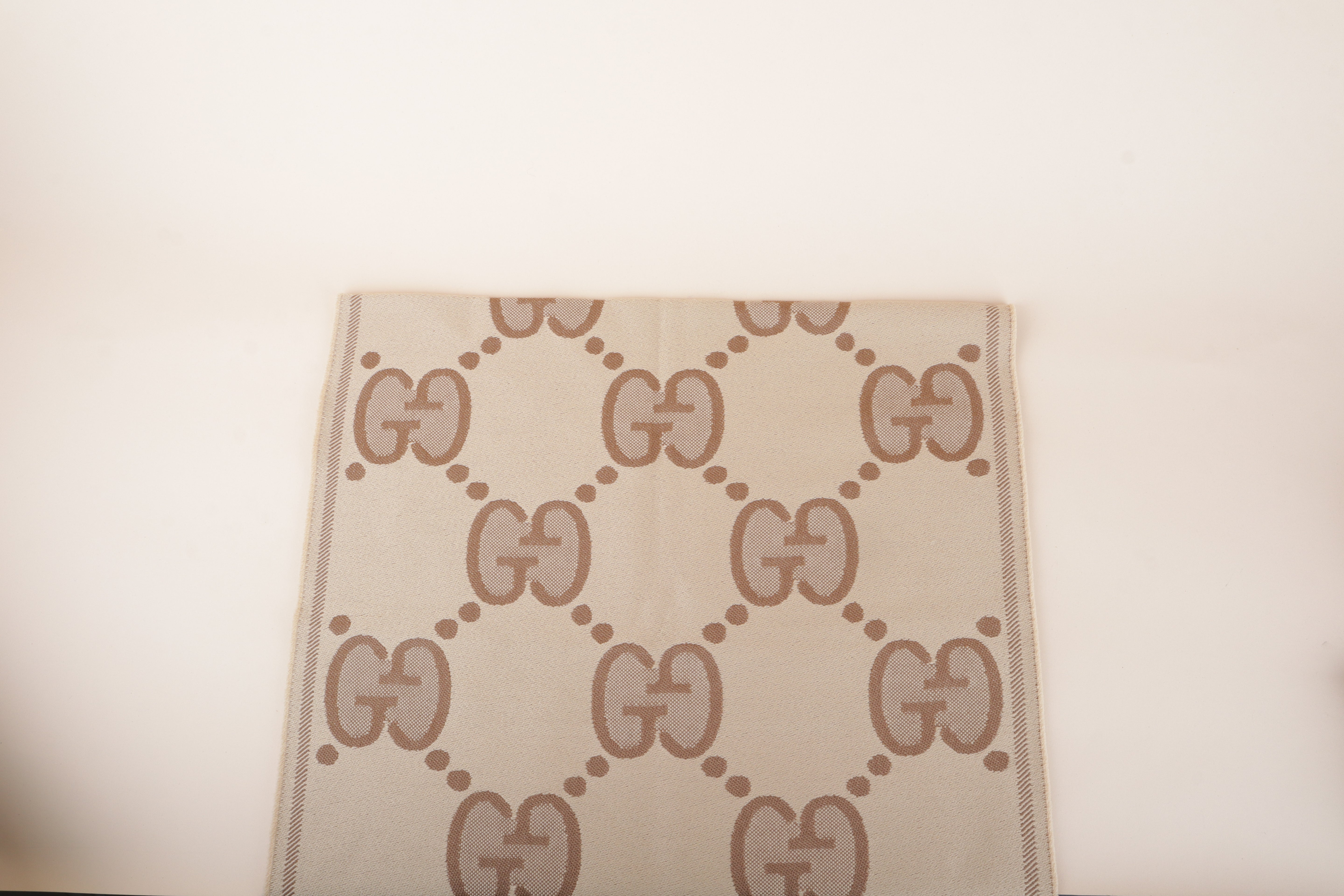 Gucci Bicolor GG Wool Jacquard Scarf