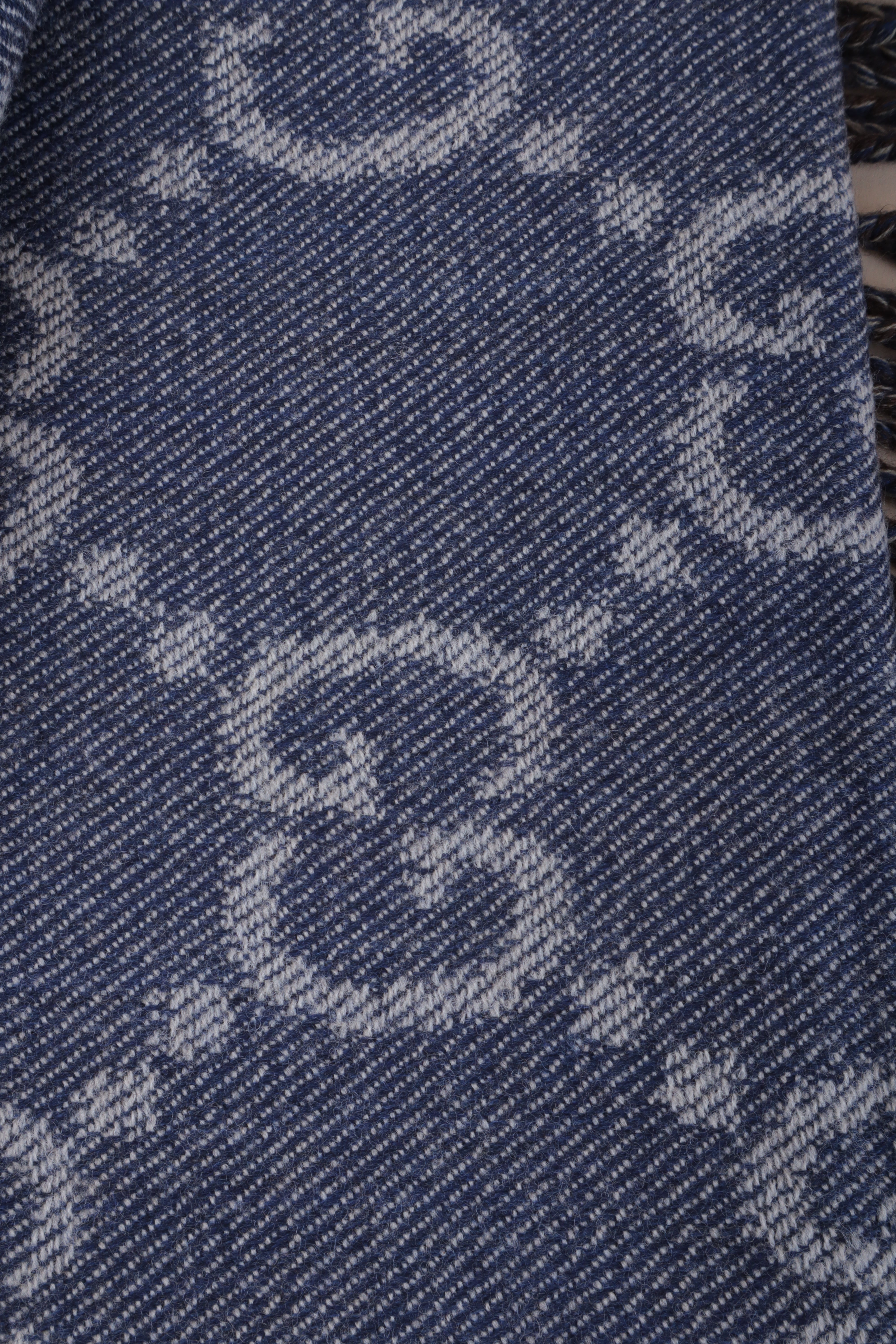 Gucci Bicolor Denim GG Wool Scarf