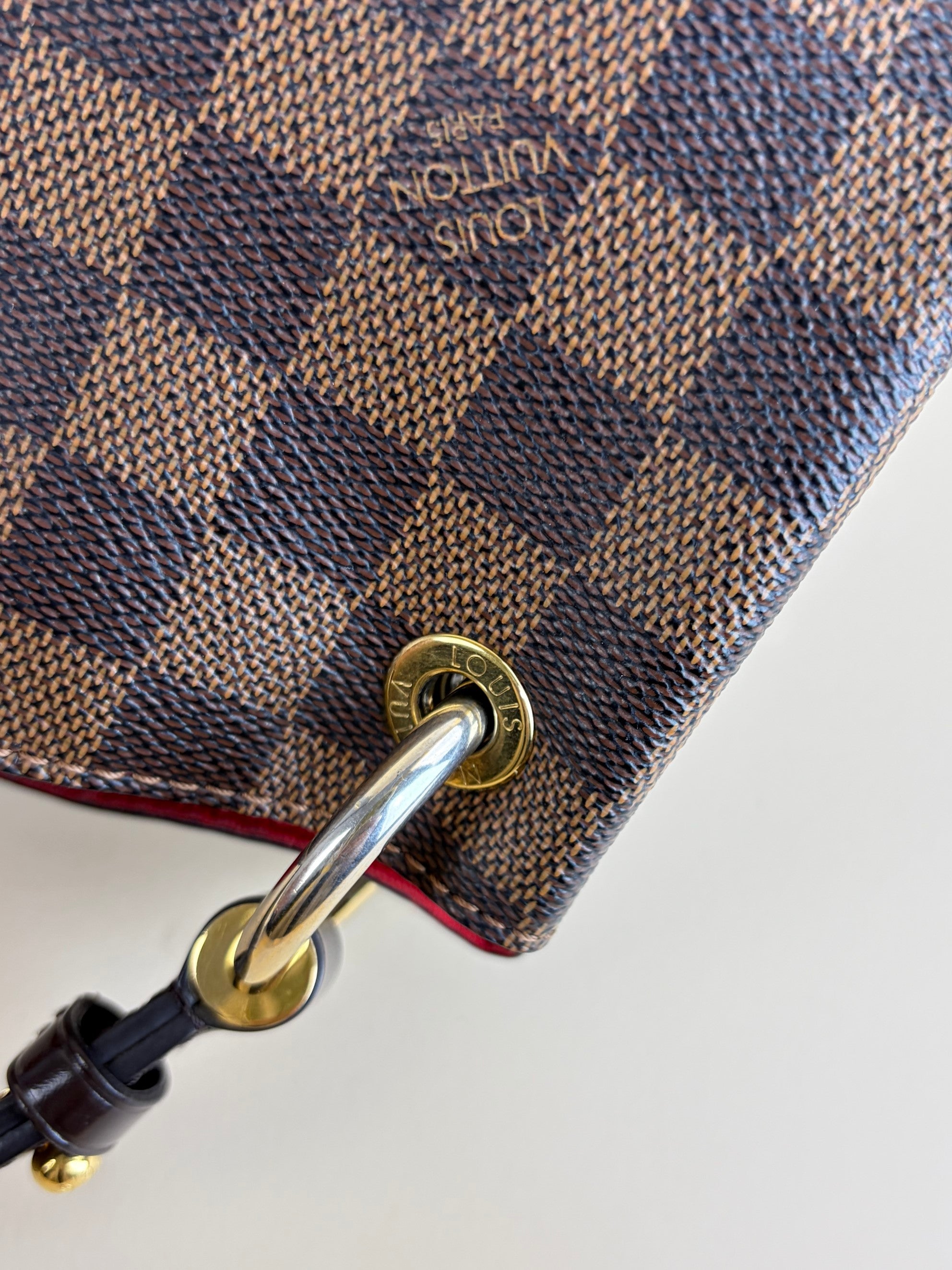 Louis Vuitton Damier Ebene canvas graceful mm hobo bag