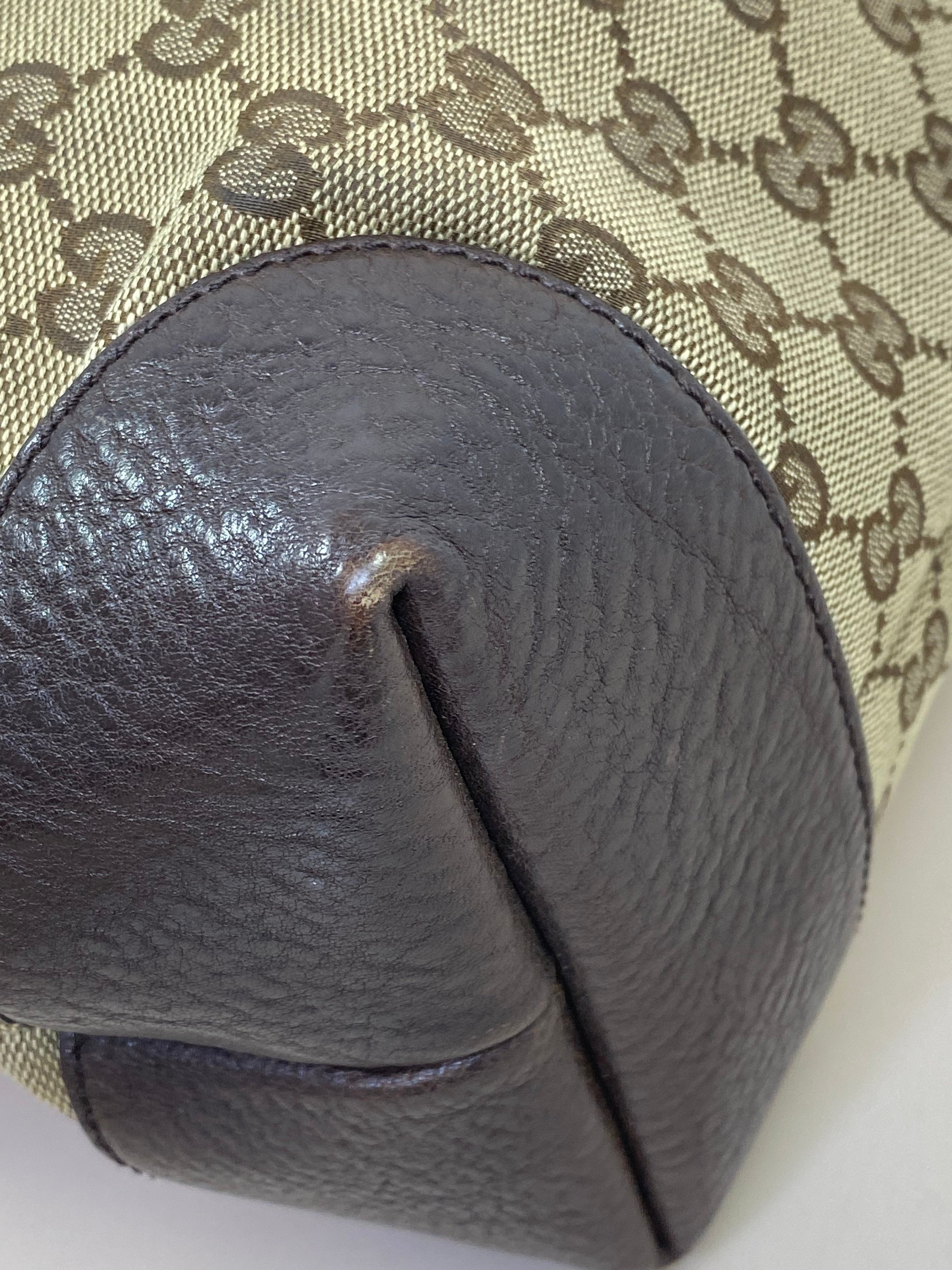 Gucci Brown GG Charm Tote Bag