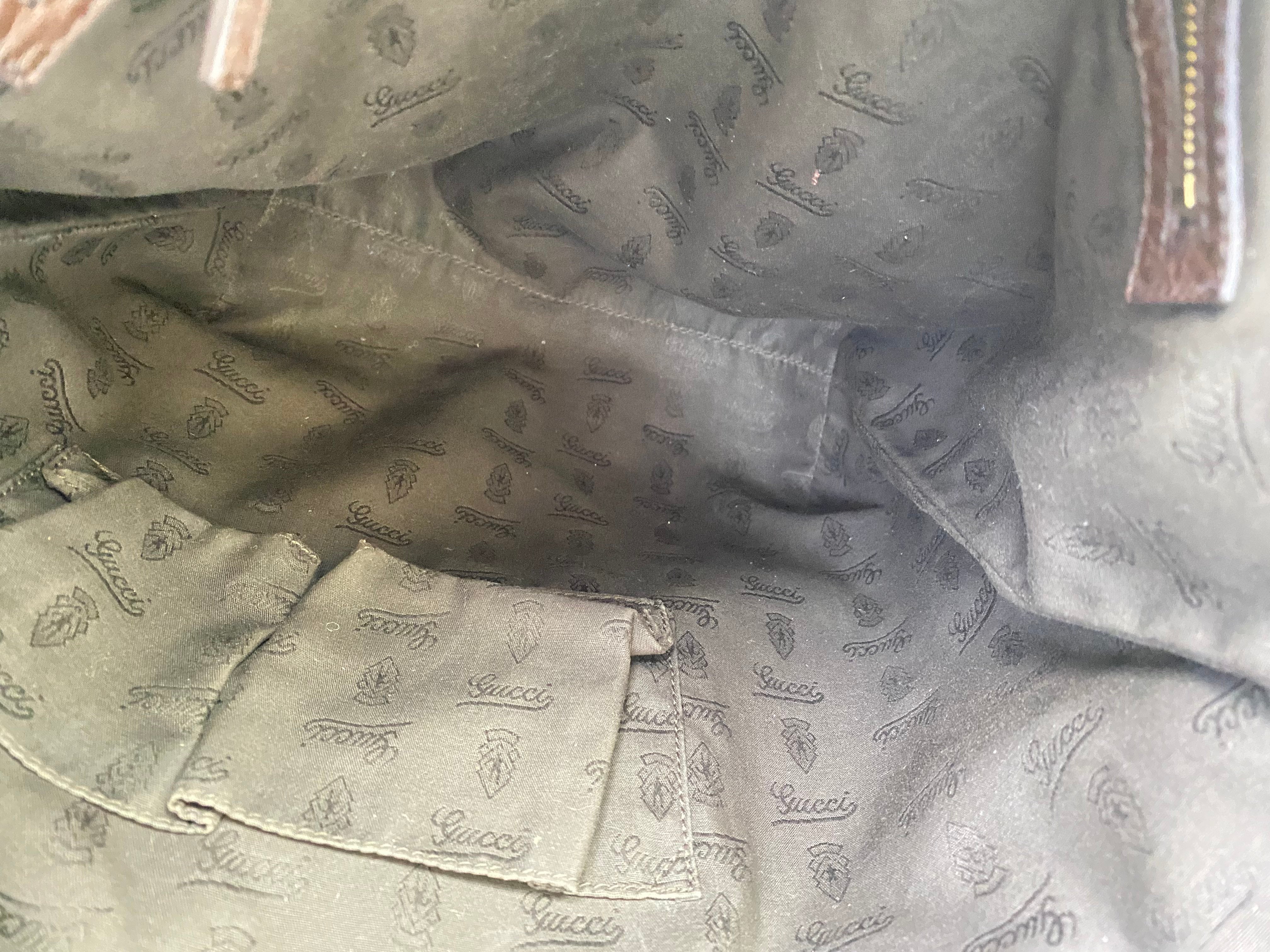 Gucci Brown GG Charm Tote Bag