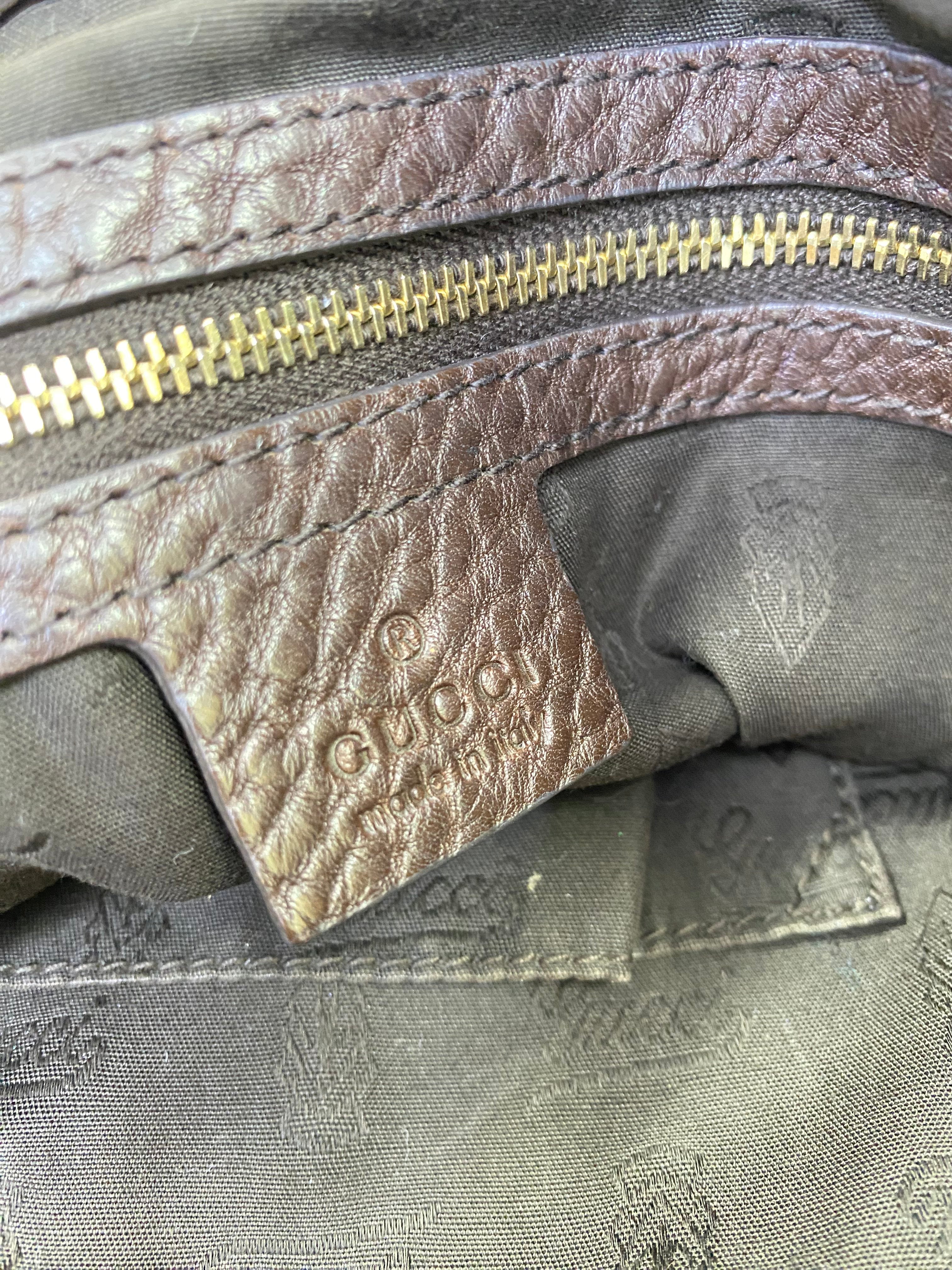 Gucci Brown GG Charm Tote Bag