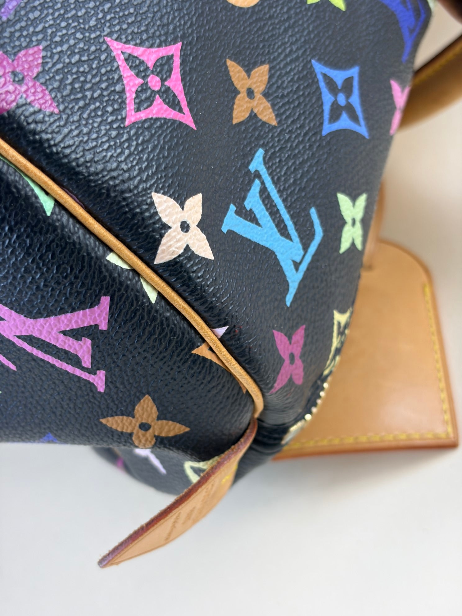 Louis Vuitton Monogram Multicolor keepall45 Black tote bag