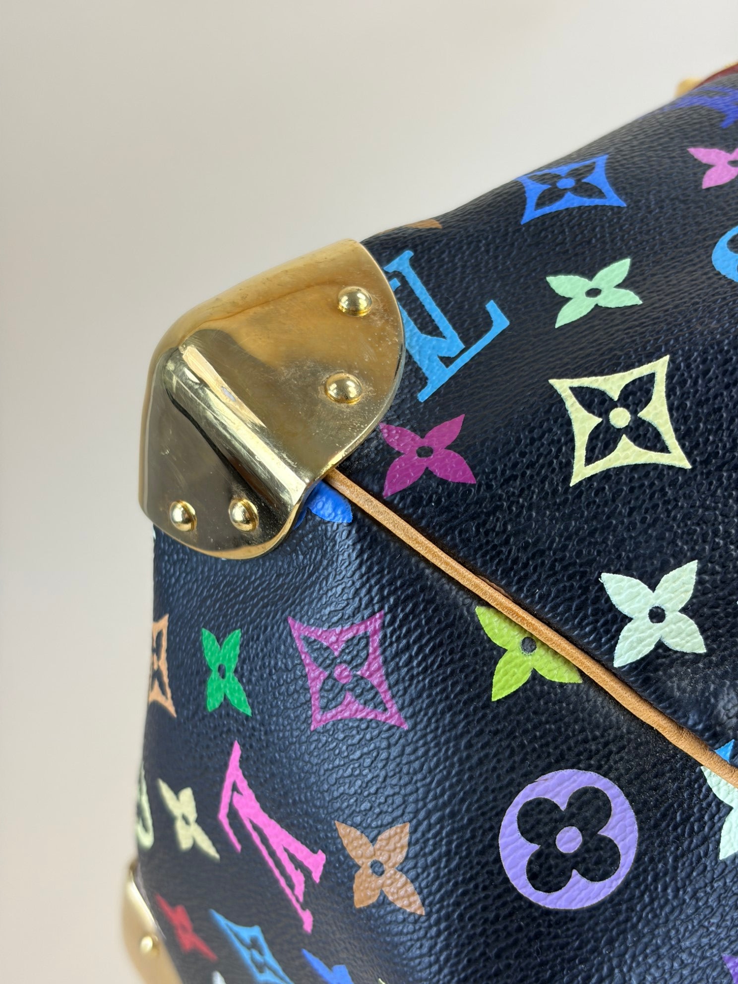 Louis Vuitton Monogram Multicolor keepall45 Black tote bag