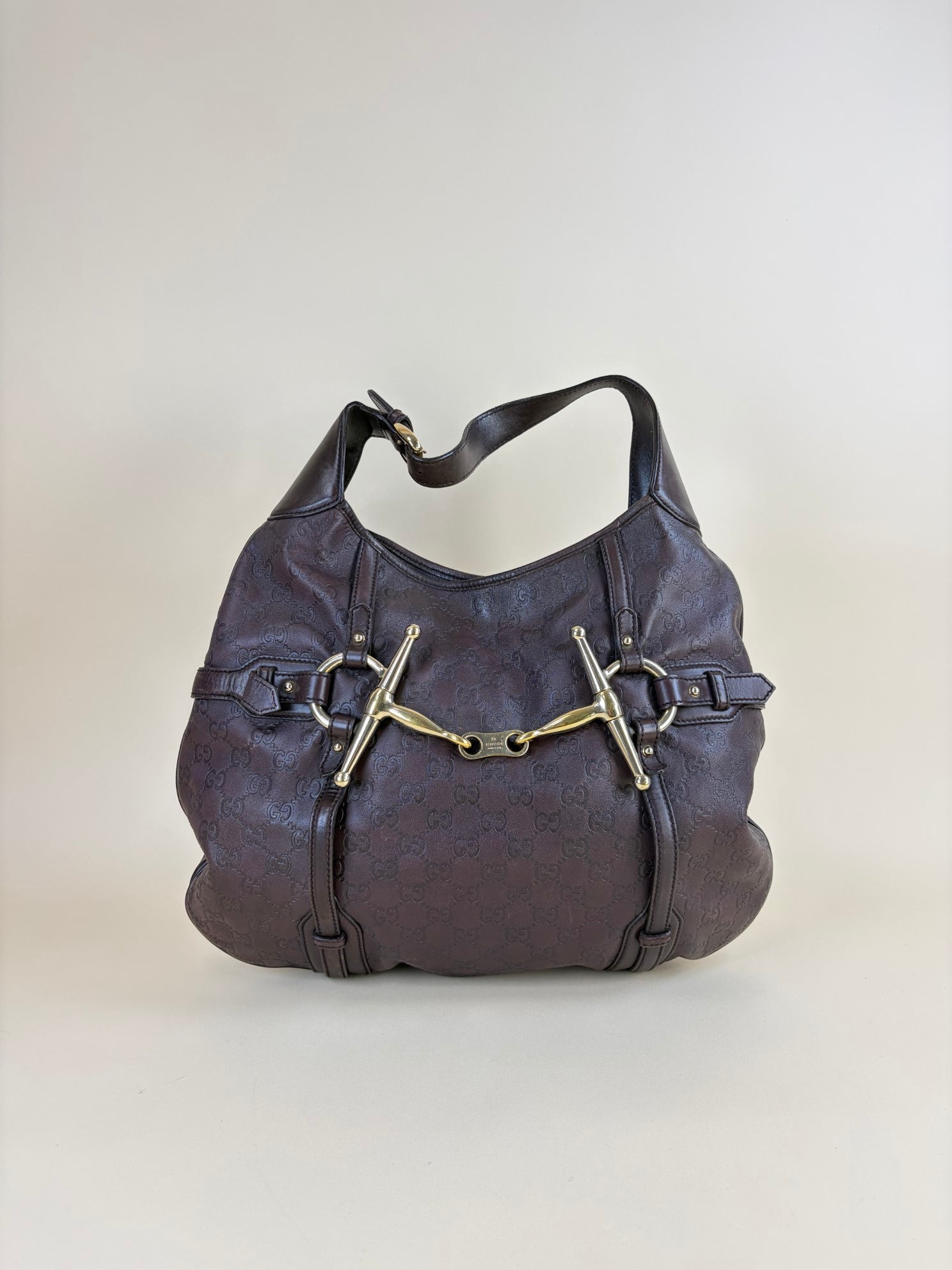 Gucci horse bit limited edition dark brown Gucci Sima leather 85th anniversary