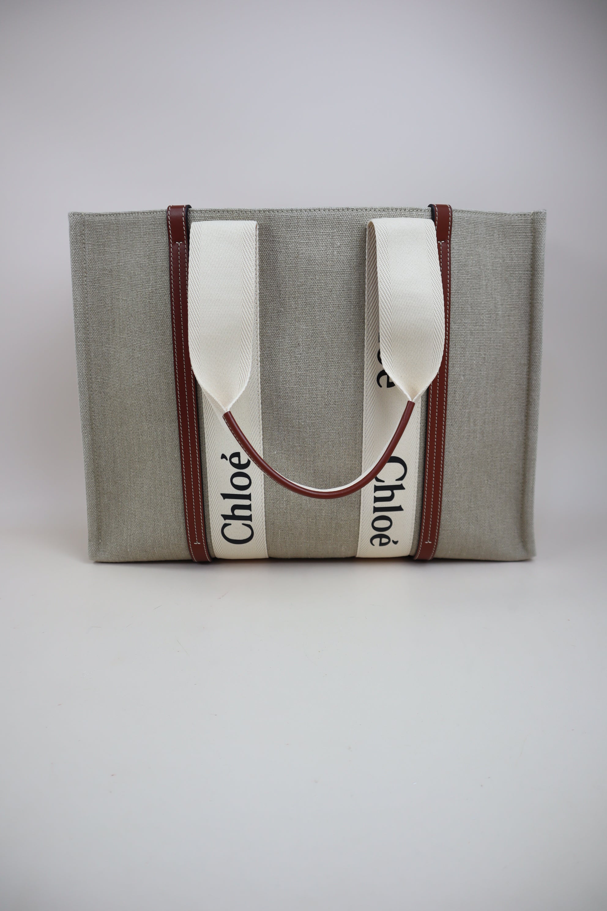 Chloe Bicolor Woody Large Tote Bag