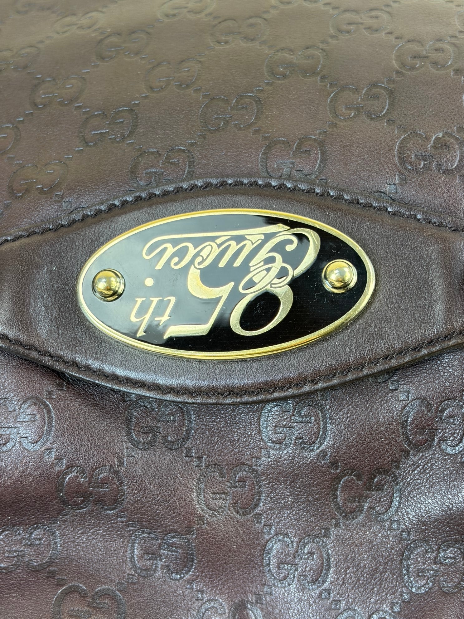 Gucci horse bit limited edition dark brown Gucci Sima leather 85th anniversary