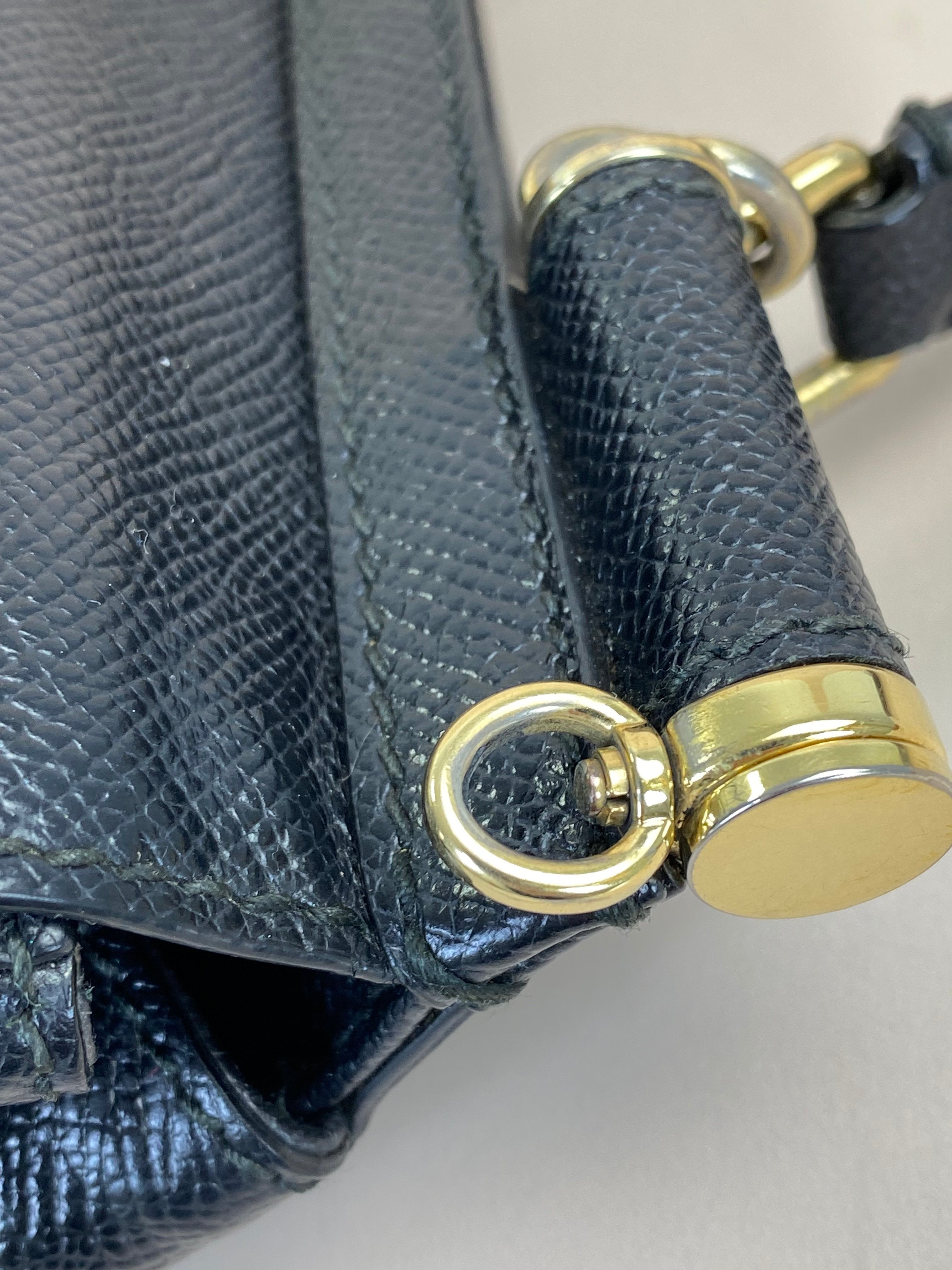 Dolce & Gabbana Black Sicily Small Bag with Strap