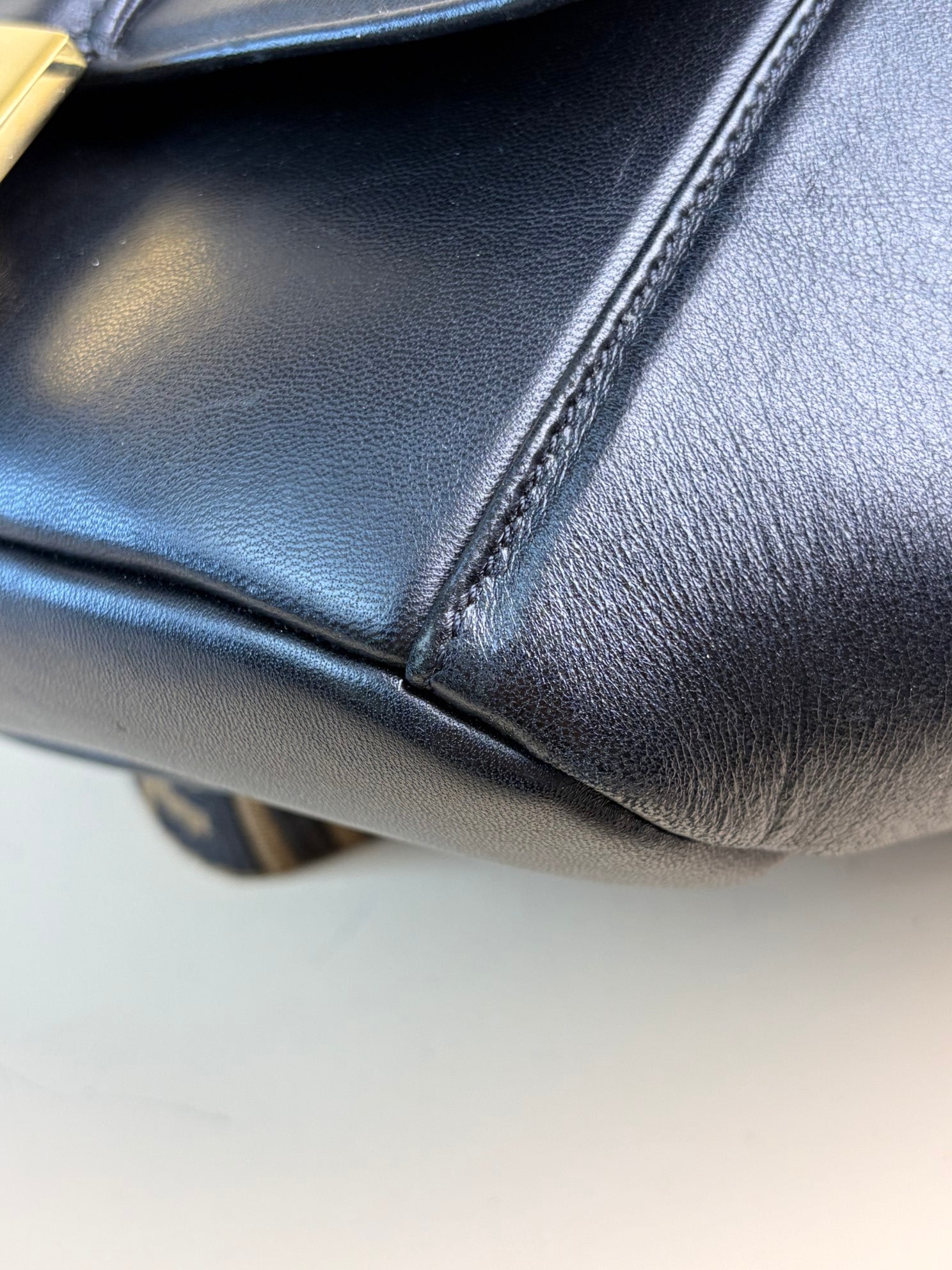 Fendi Black Nappa Apolo Baguette Belt Bag