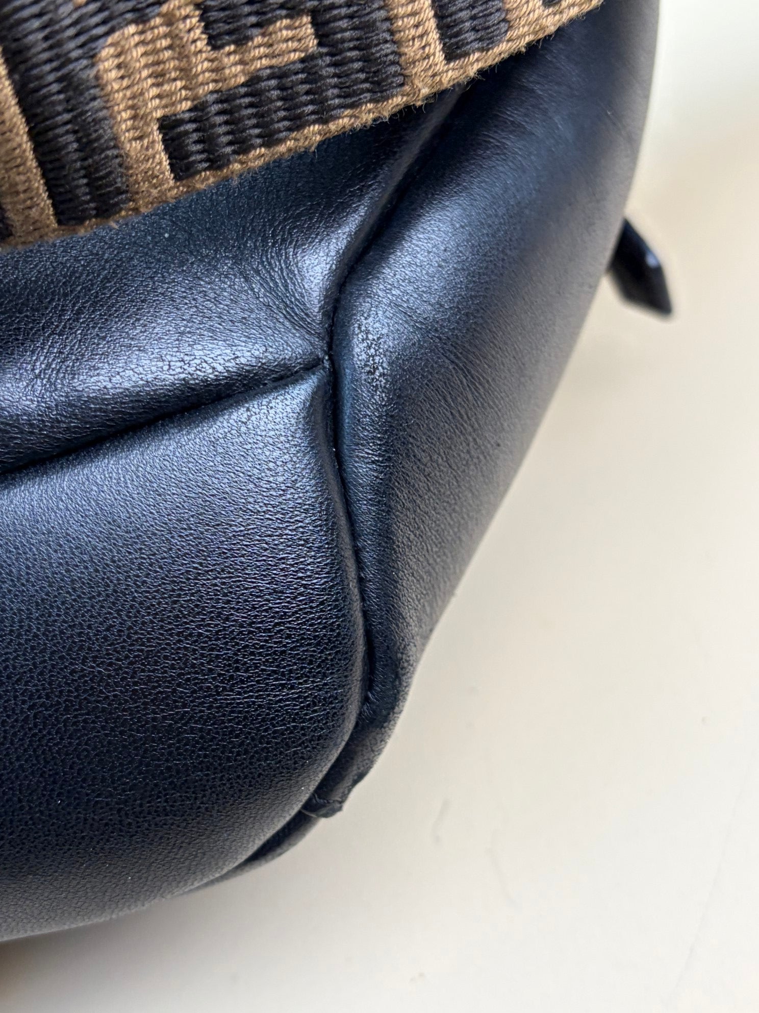 Fendi Black Nappa Apolo Baguette Belt Bag