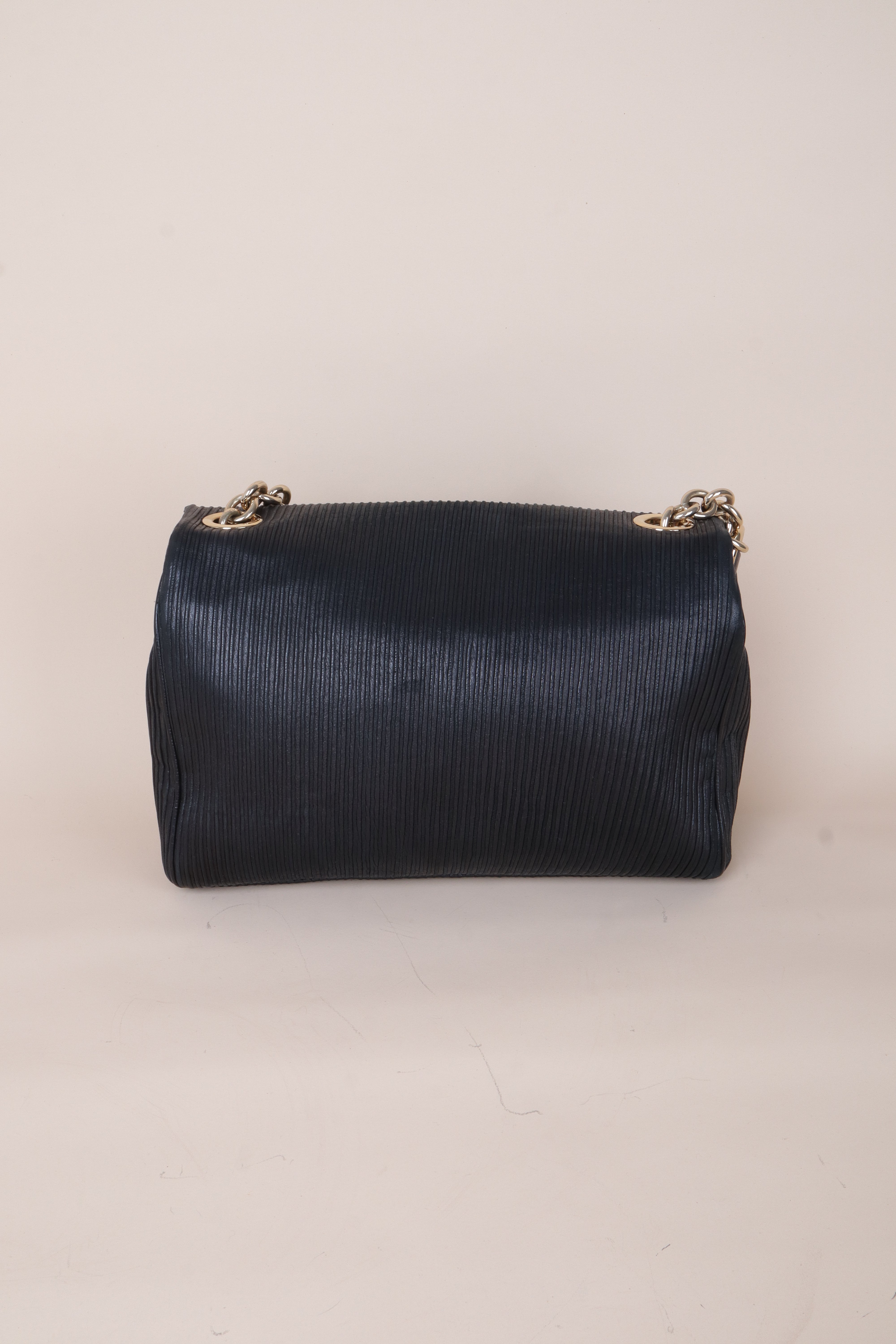 Dolce Gabbana black leather shoulder bag