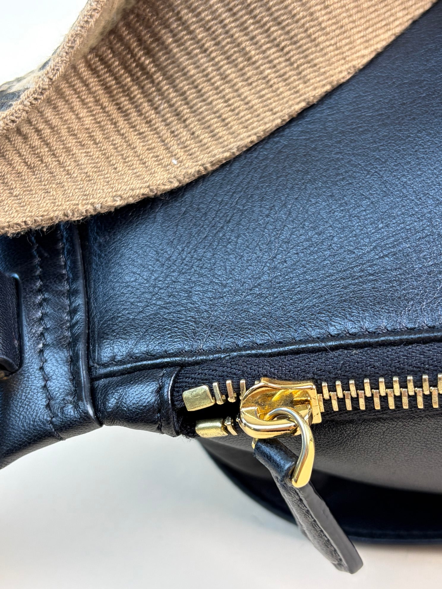 Fendi Black Nappa Apolo Baguette Belt Bag