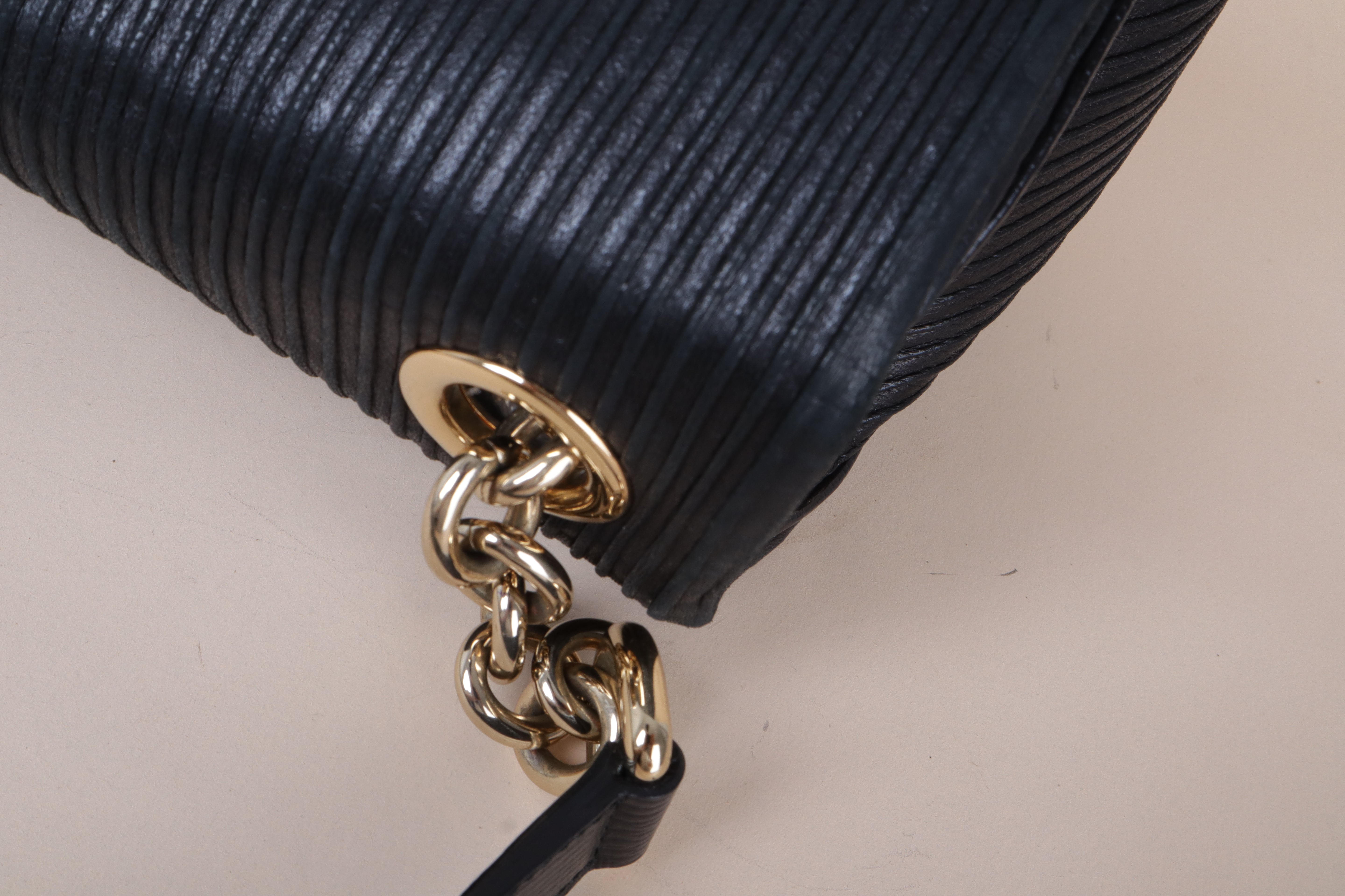 Dolce Gabbana black leather shoulder bag
