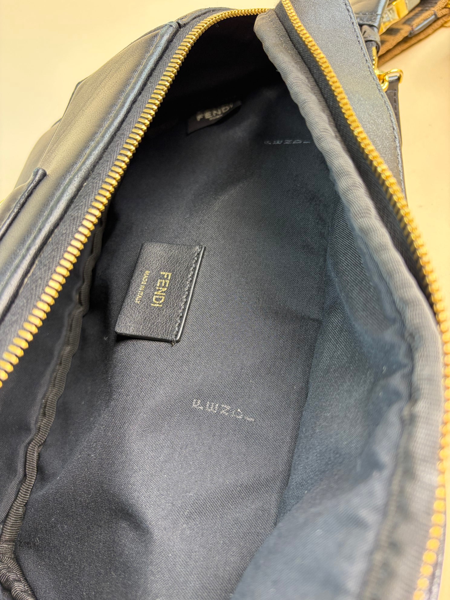 Fendi Black Nappa Apolo Baguette Belt Bag