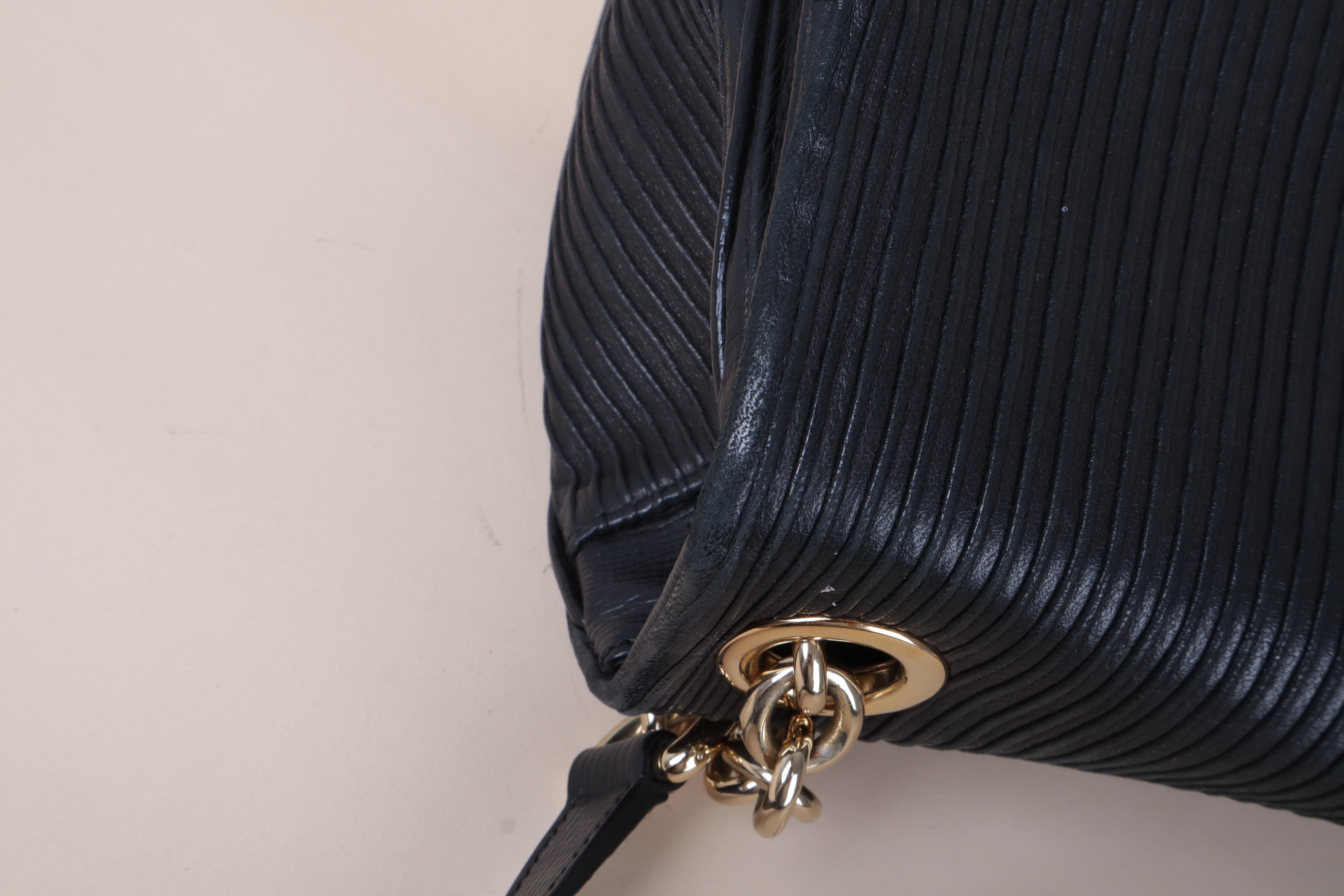 Dolce Gabbana black leather shoulder bag