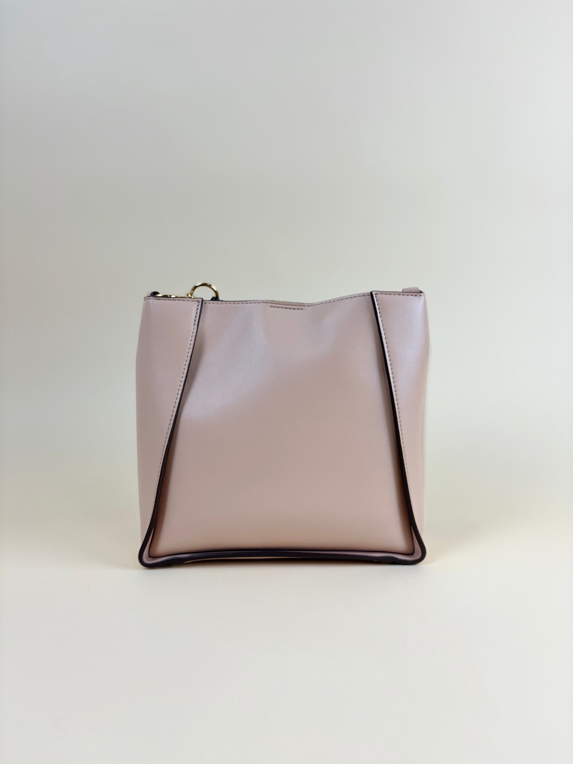 Stella Mccartney Nude Logo Square Crossbody Bag