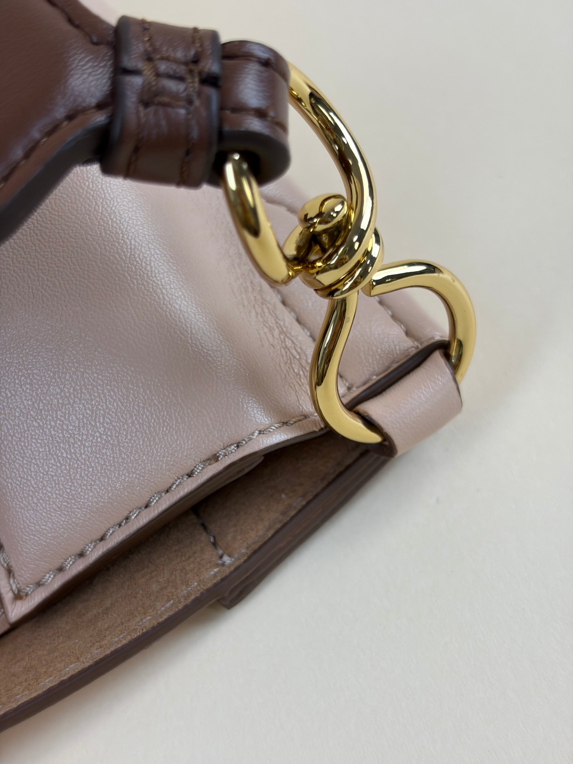 Stella Mccartney Nude Logo Square Crossbody Bag