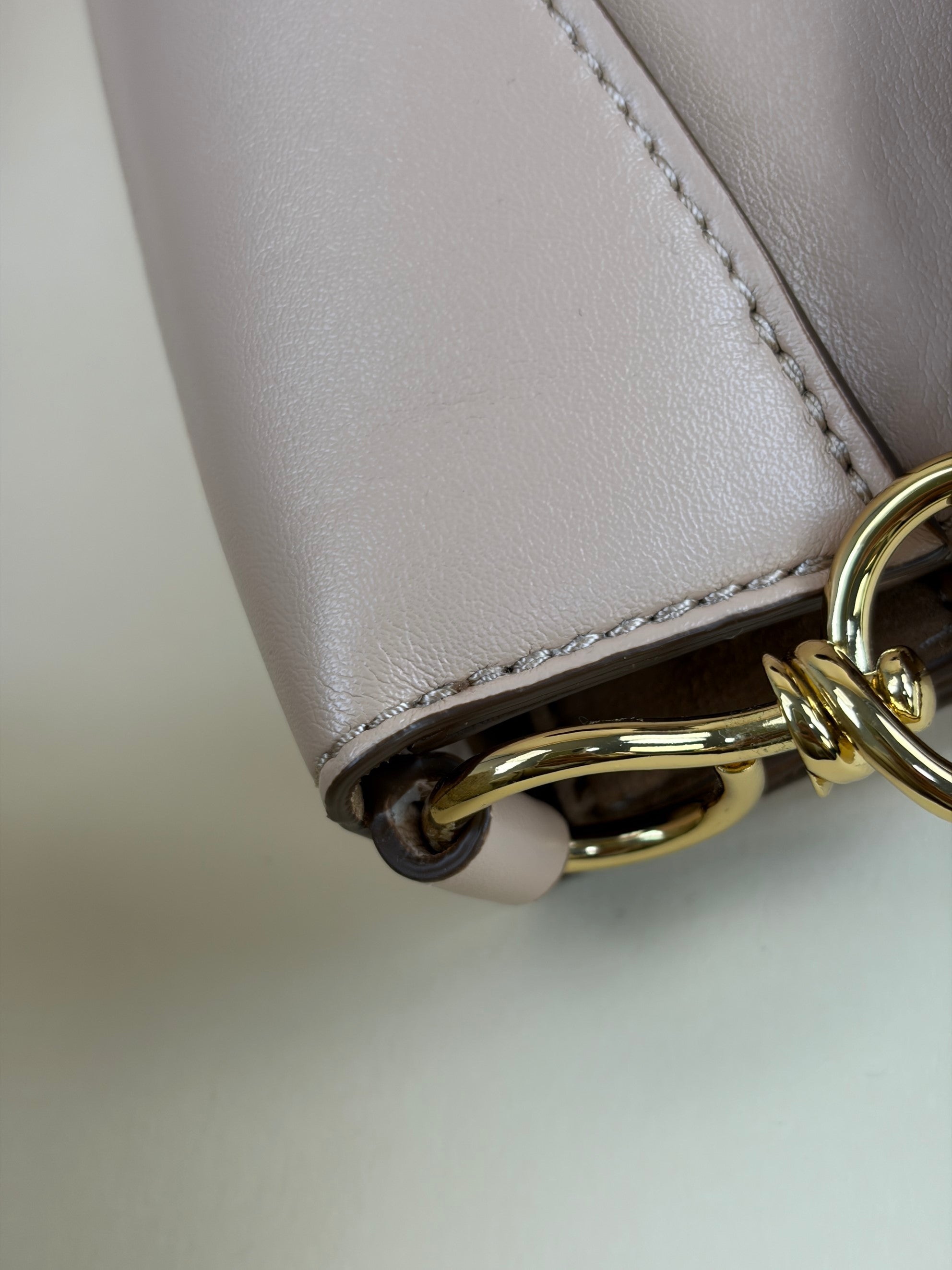 Stella Mccartney Nude Logo Square Crossbody Bag