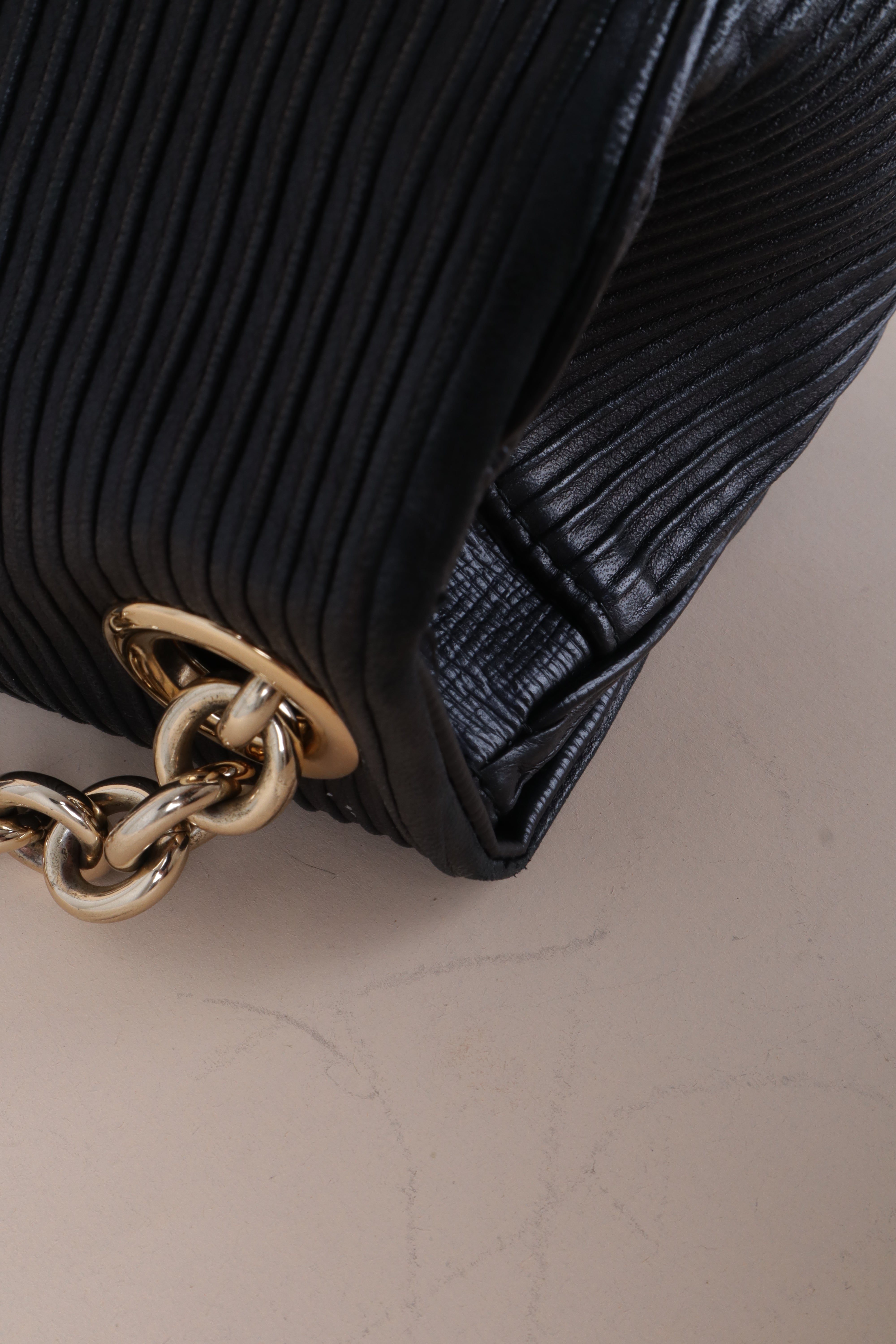 Dolce Gabbana black leather shoulder bag