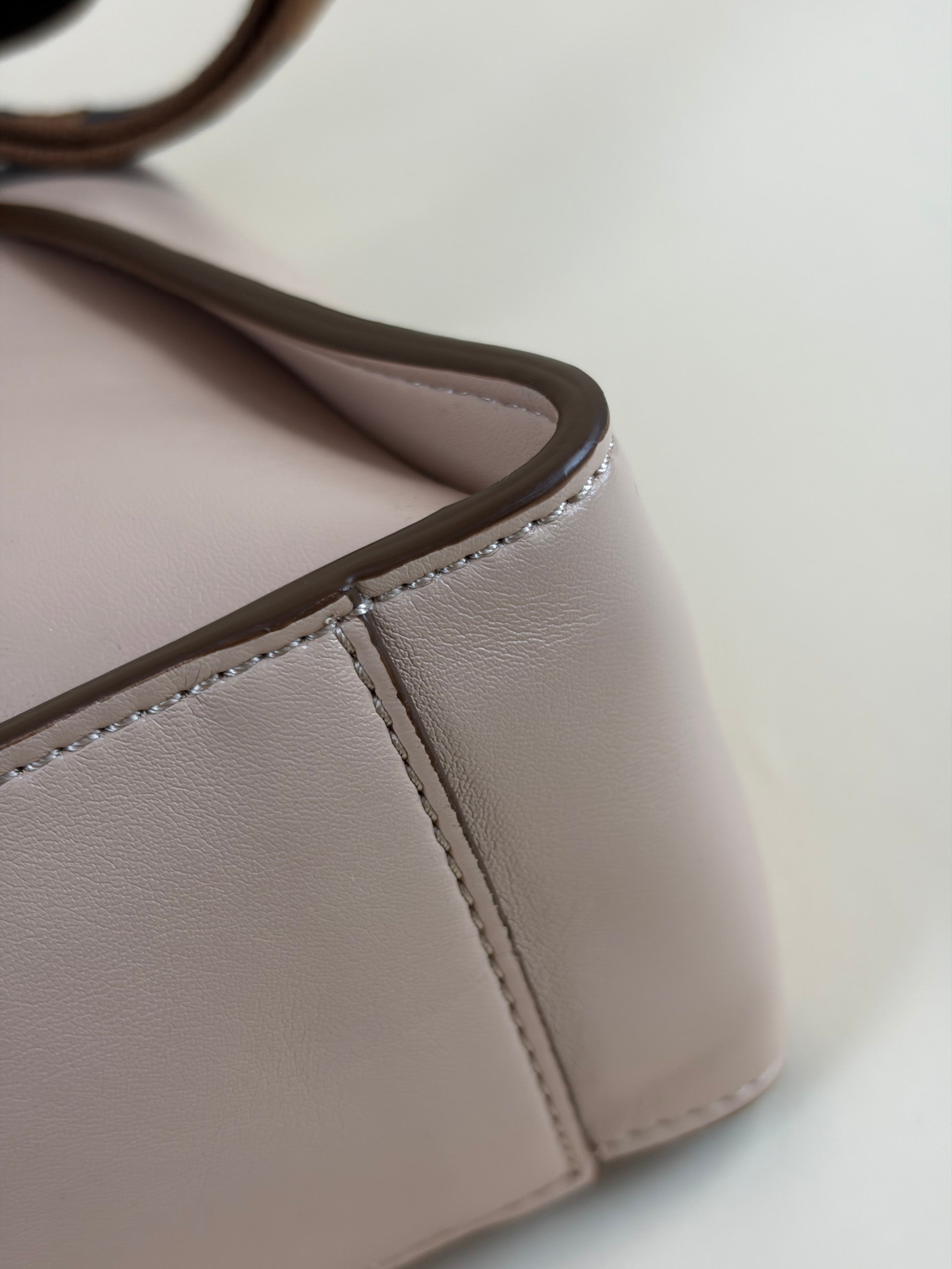 Stella Mccartney Nude Logo Square Crossbody Bag